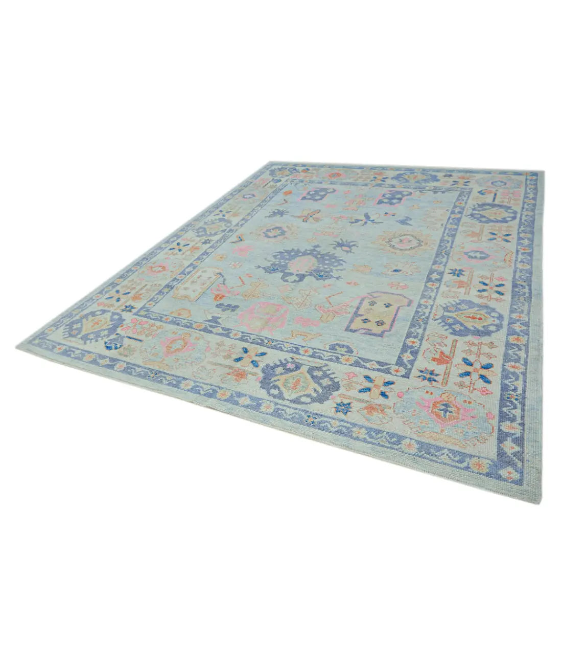 Hand Knotted Turkey Oushak Wool Rug 7'9" x 10' Arteverk Arteverk Rugs