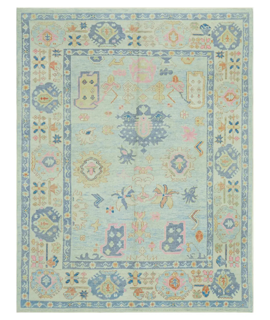 Hand Knotted Turkey Oushak Wool Rug 7&#39;9&quot; x 10&#39; Arteverk Arteverk Rugs