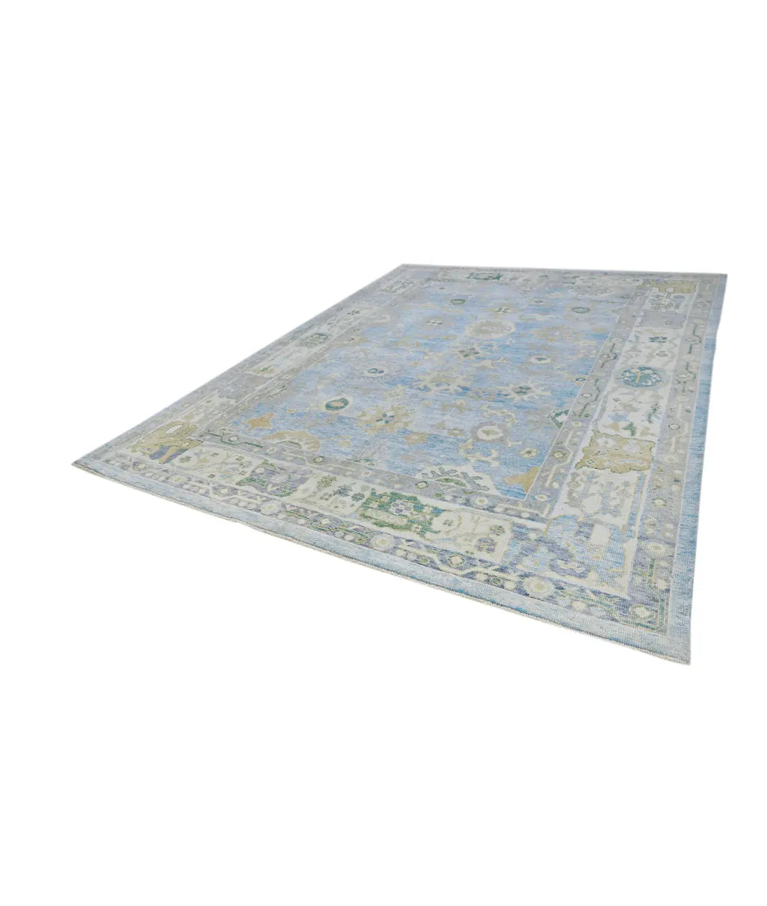 Hand Knotted Turkey Oushak Wool Rug 9'7" x 12'7" Arteverk Arteverk Rugs