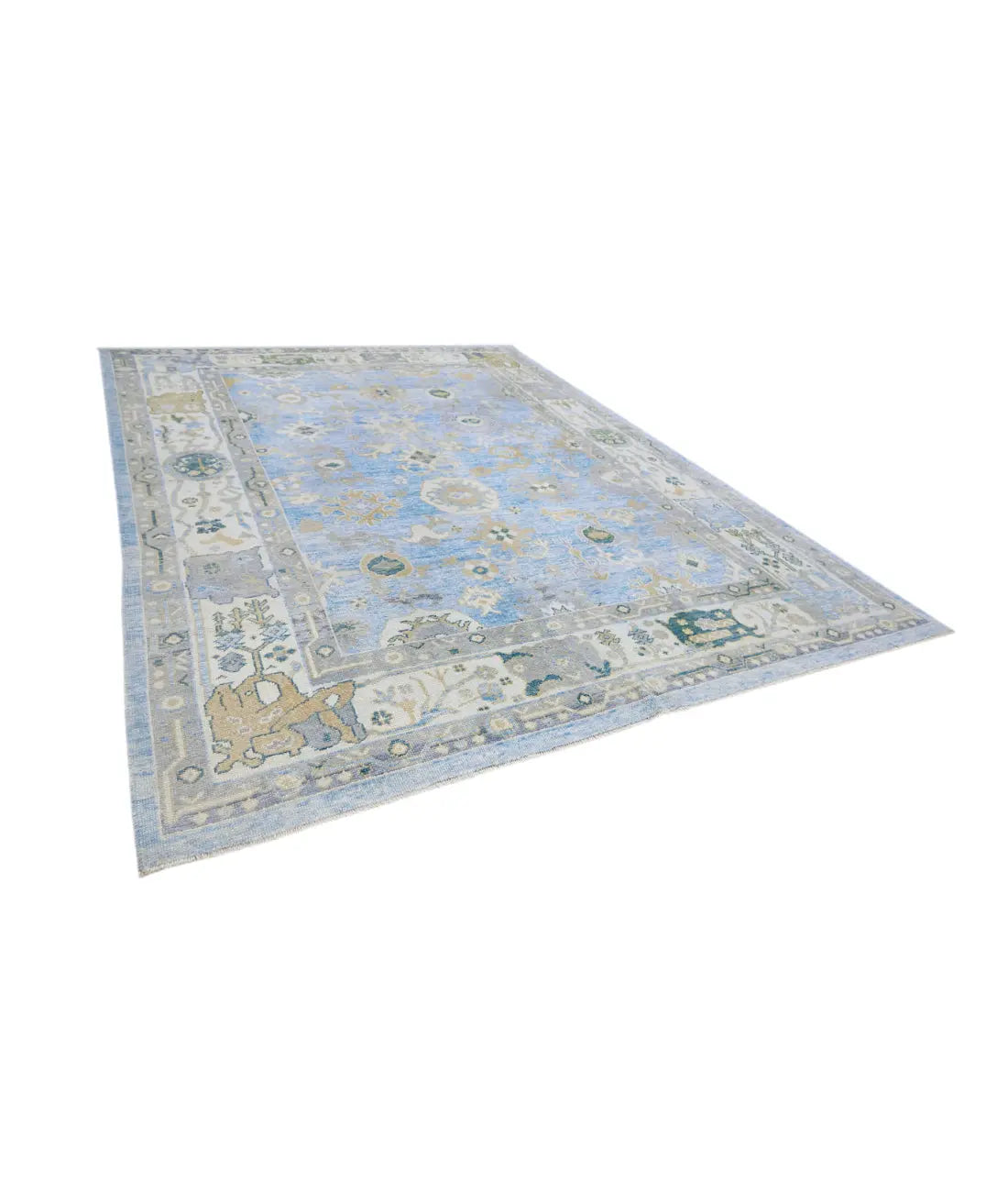 Hand Knotted Turkey Oushak Wool Rug 9'7" x 12'7" Arteverk Arteverk Rugs