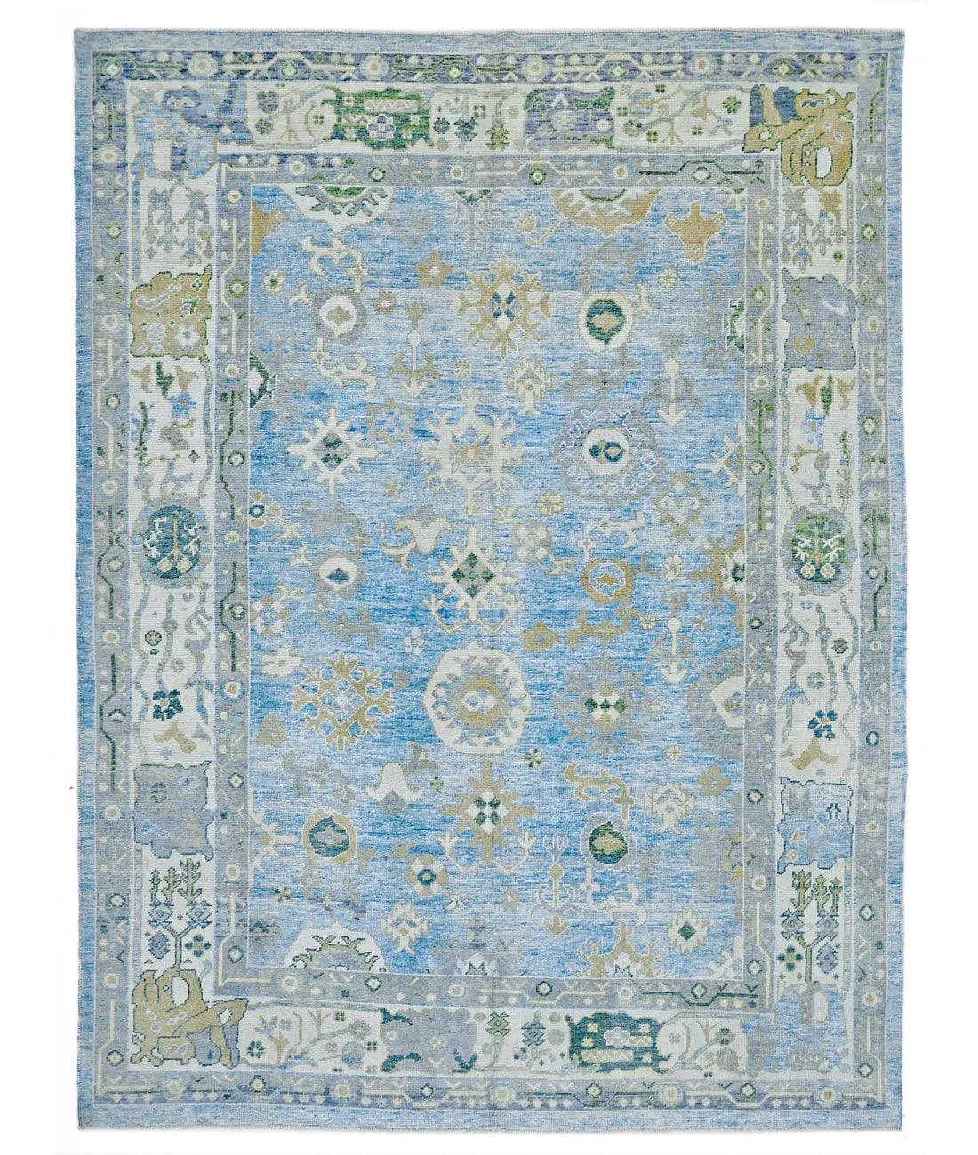 Hand Knotted Turkey Oushak Wool Rug 9&#39;7&quot; x 12&#39;7&quot; Arteverk Arteverk Rugs