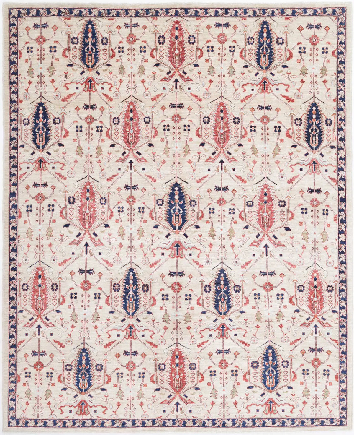 Hand Knotted Ziegler Bakshaish Wool Rug - 8&#39;1&#39;&#39; x 9&#39;11&#39;&#39; - Arteverk Rugs Area rug