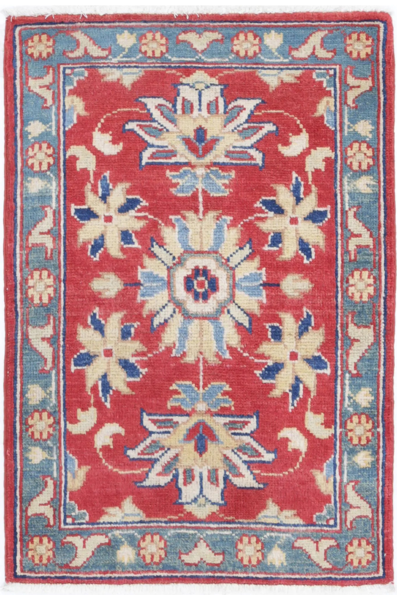 Hand Knotted Ziegler Farhan Gul Wool Rug - 1'10'' x 2'10''