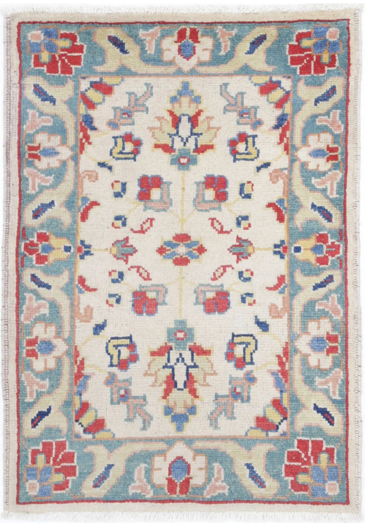 Hand Knotted Ziegler Farhan Gul Wool Rug - 2&#39;0&#39;&#39; x 2&#39;11&#39;&#39;