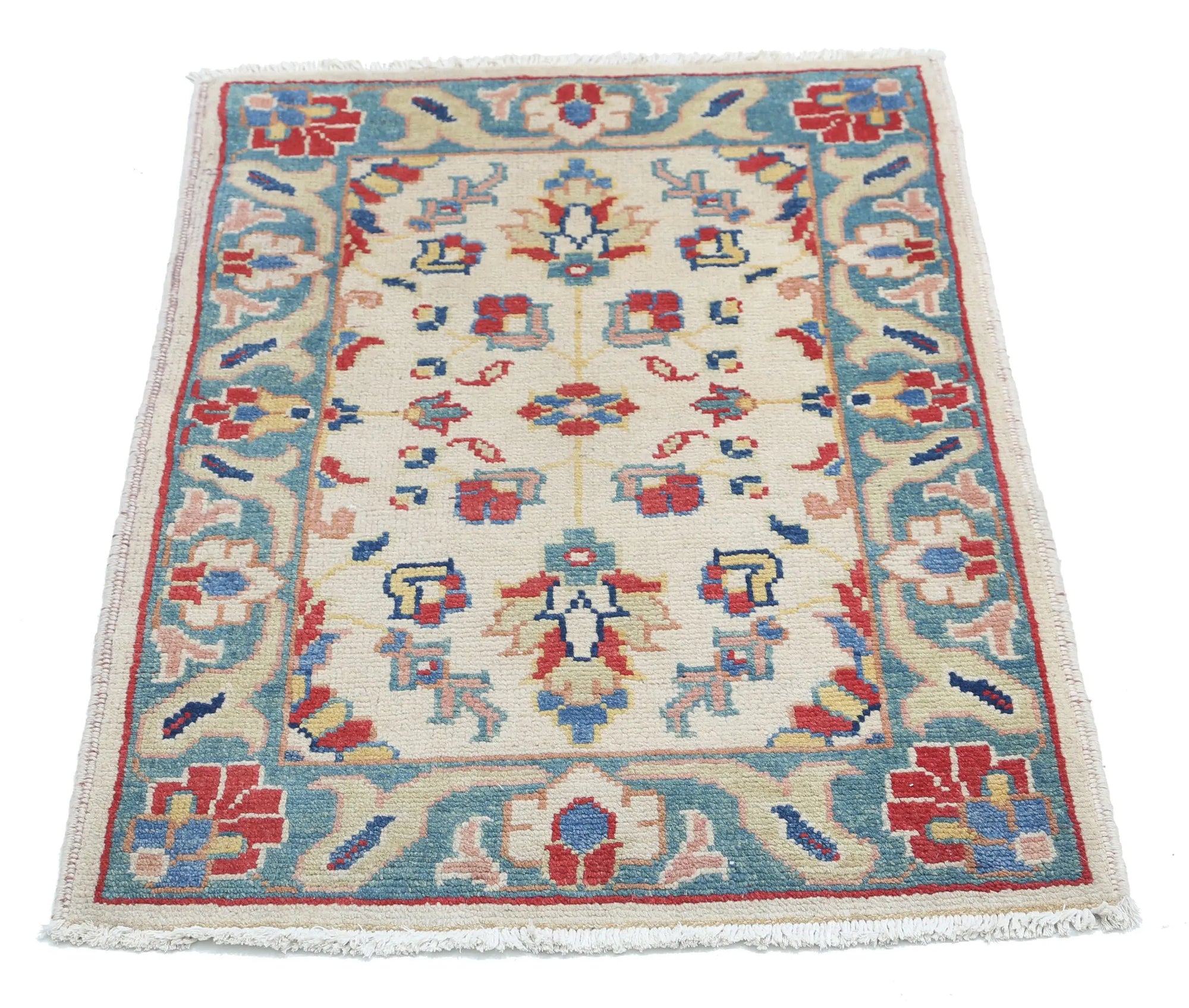 Tapis en laine Ziegler Farhan Gul noué à la main - 2'0'' x 2'11''