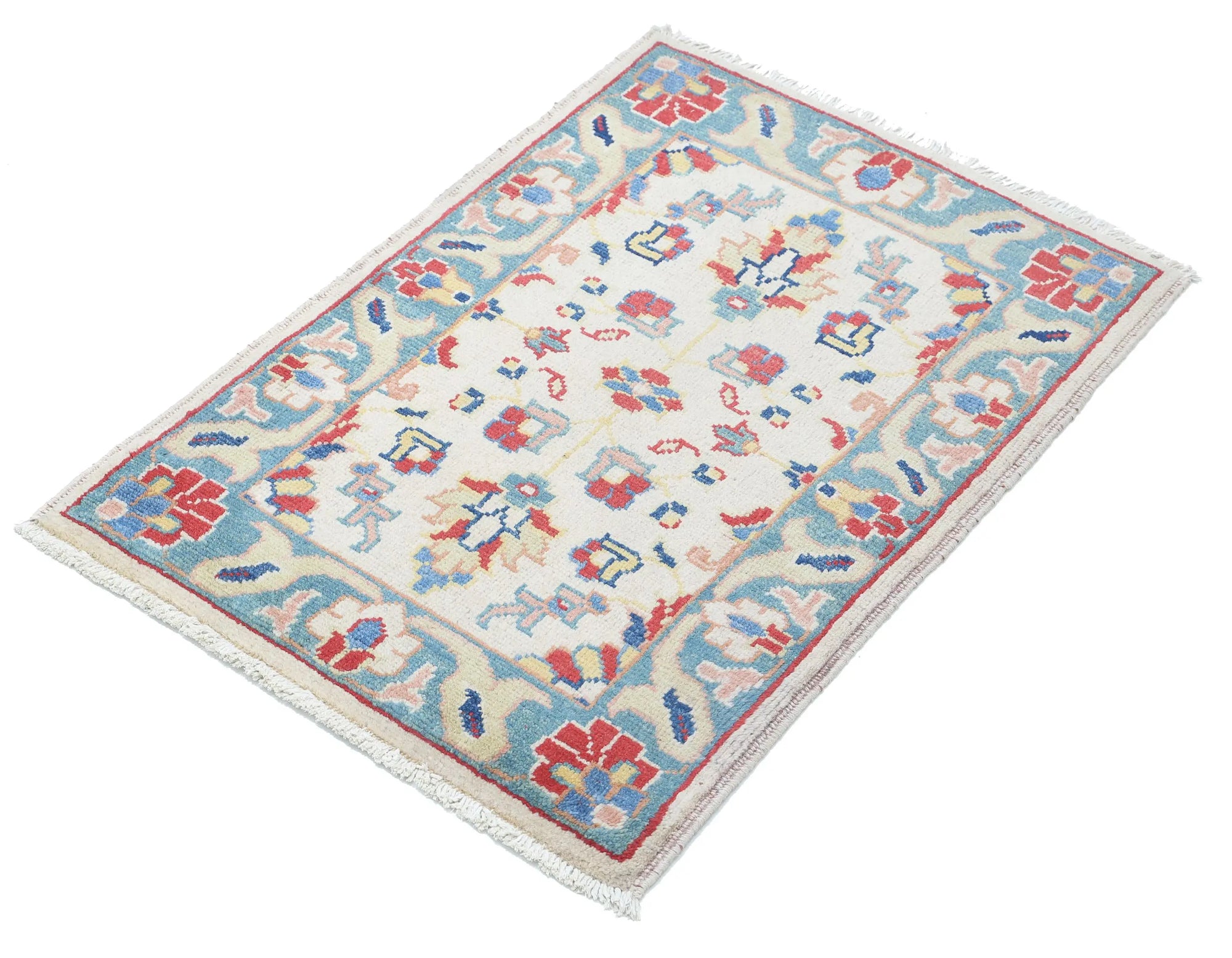 Tapis en laine Ziegler Farhan Gul noué à la main - 2'0'' x 2'11''