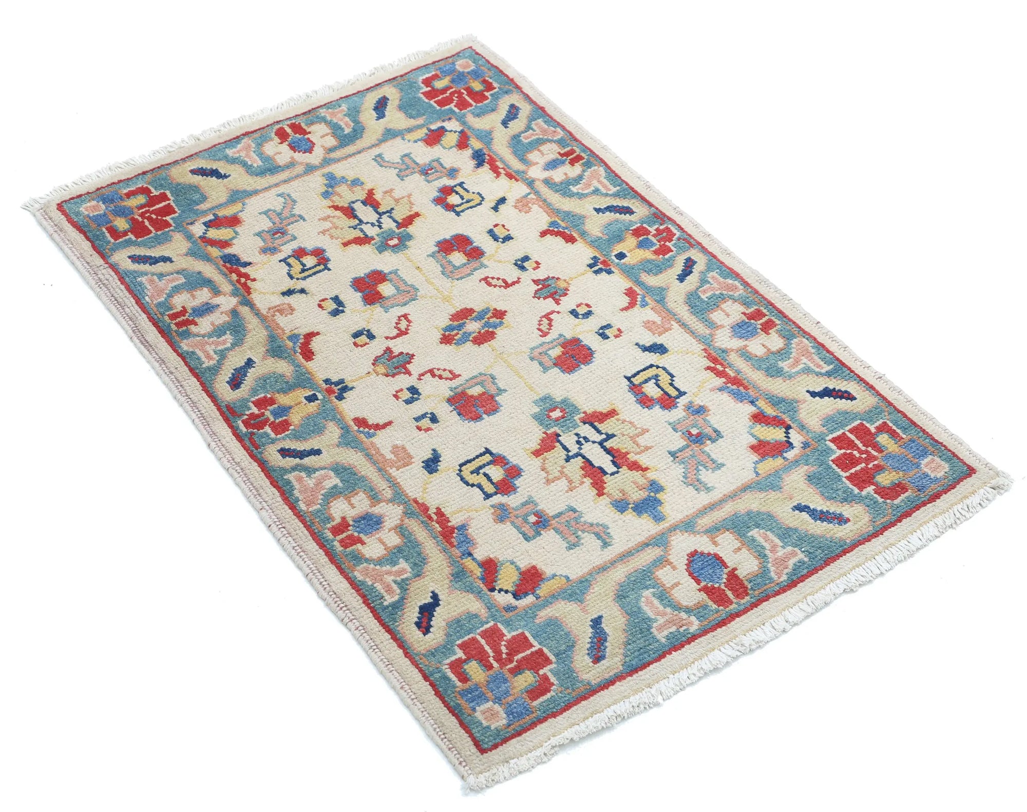 Tapis en laine Ziegler Farhan Gul noué à la main - 2'0'' x 2'11''