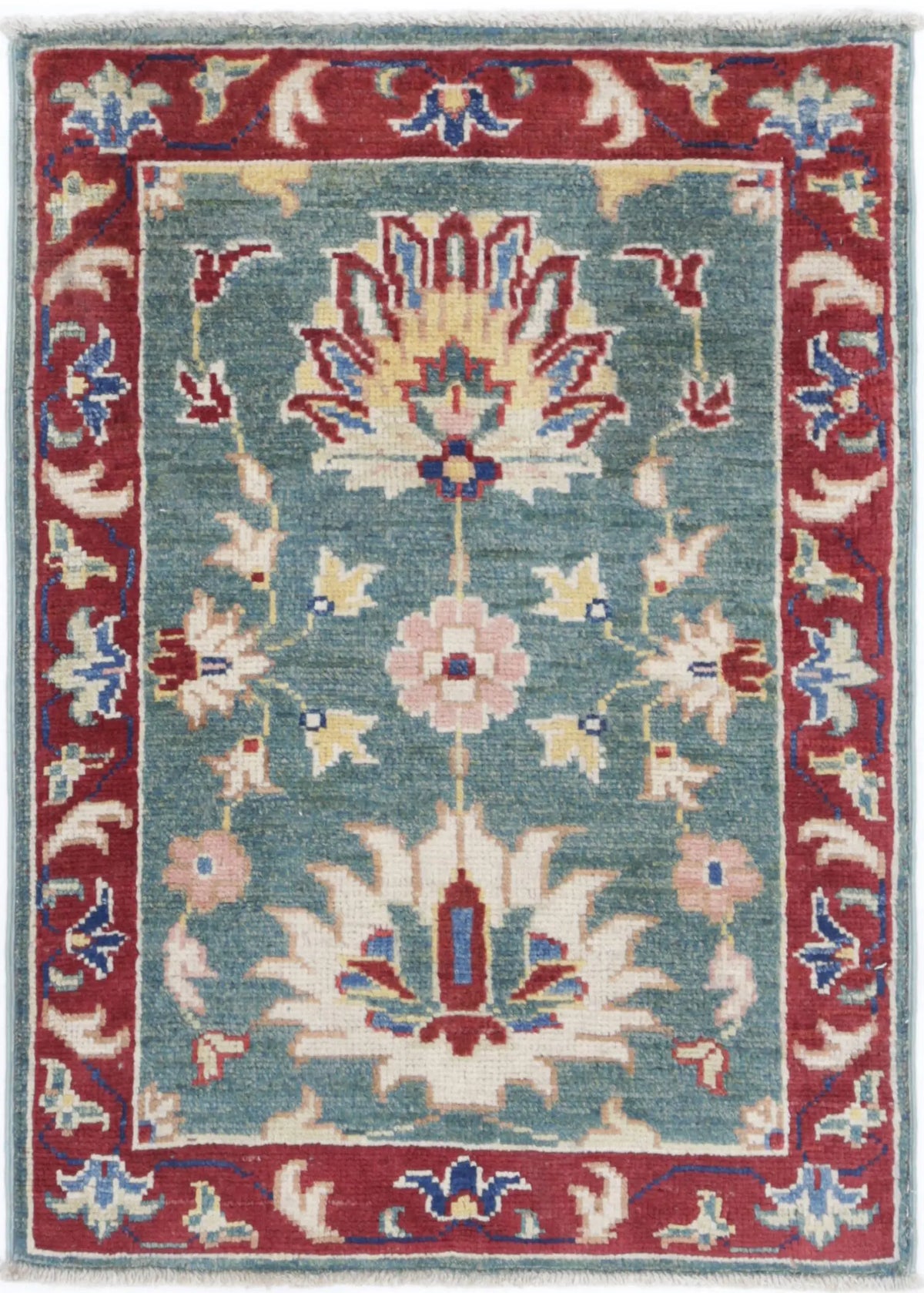 Hand Knotted Ziegler Farhan Gul Wool Rug - 2&#39;1&#39;&#39; x 2&#39;11&#39;&#39;