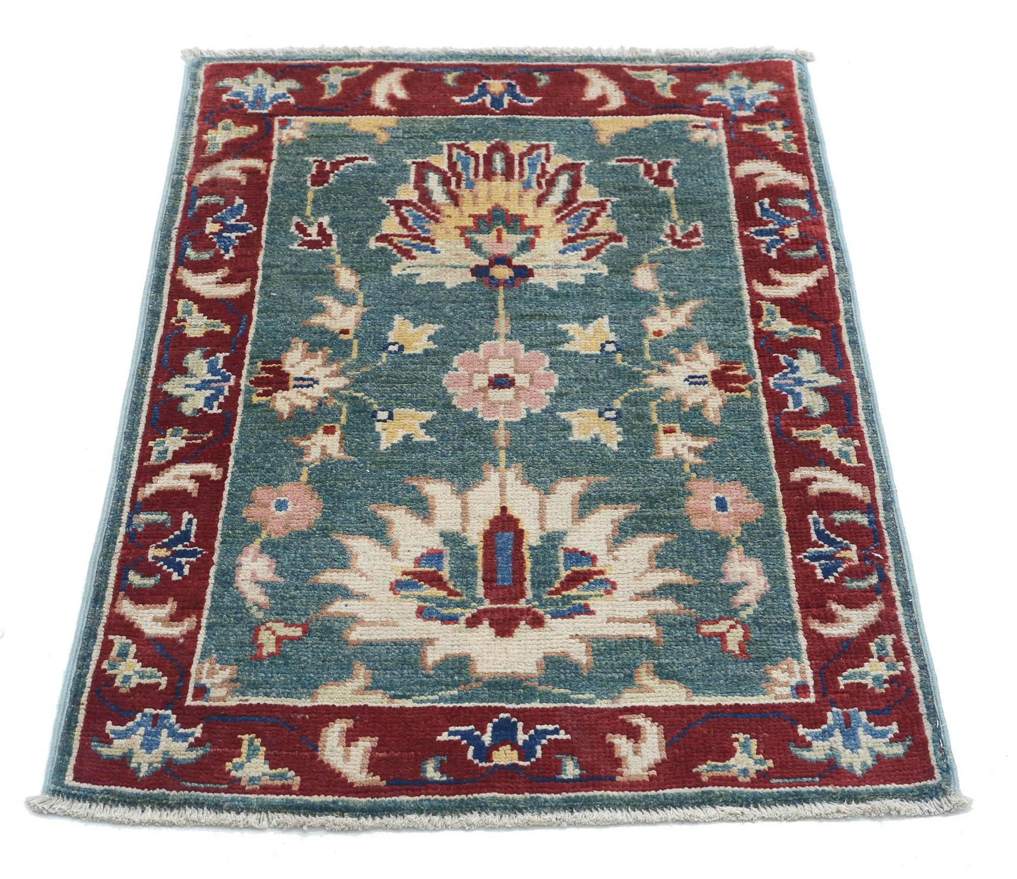 Hand Knotted Ziegler Farhan Gul Wool Rug - 2'1'' x 2'11''