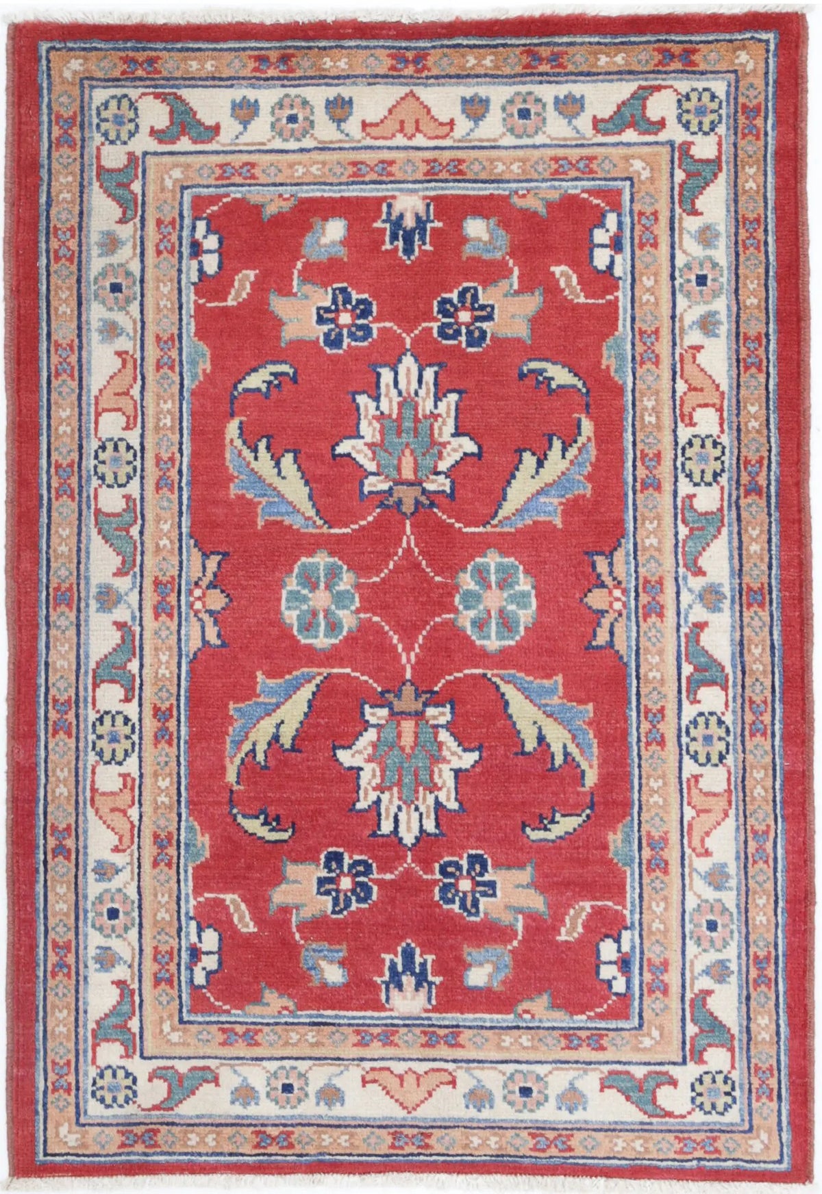 Hand Knotted Ziegler Farhan Gul Wool Rug - 2&#39;7&#39;&#39; x 3&#39;10&#39;&#39;