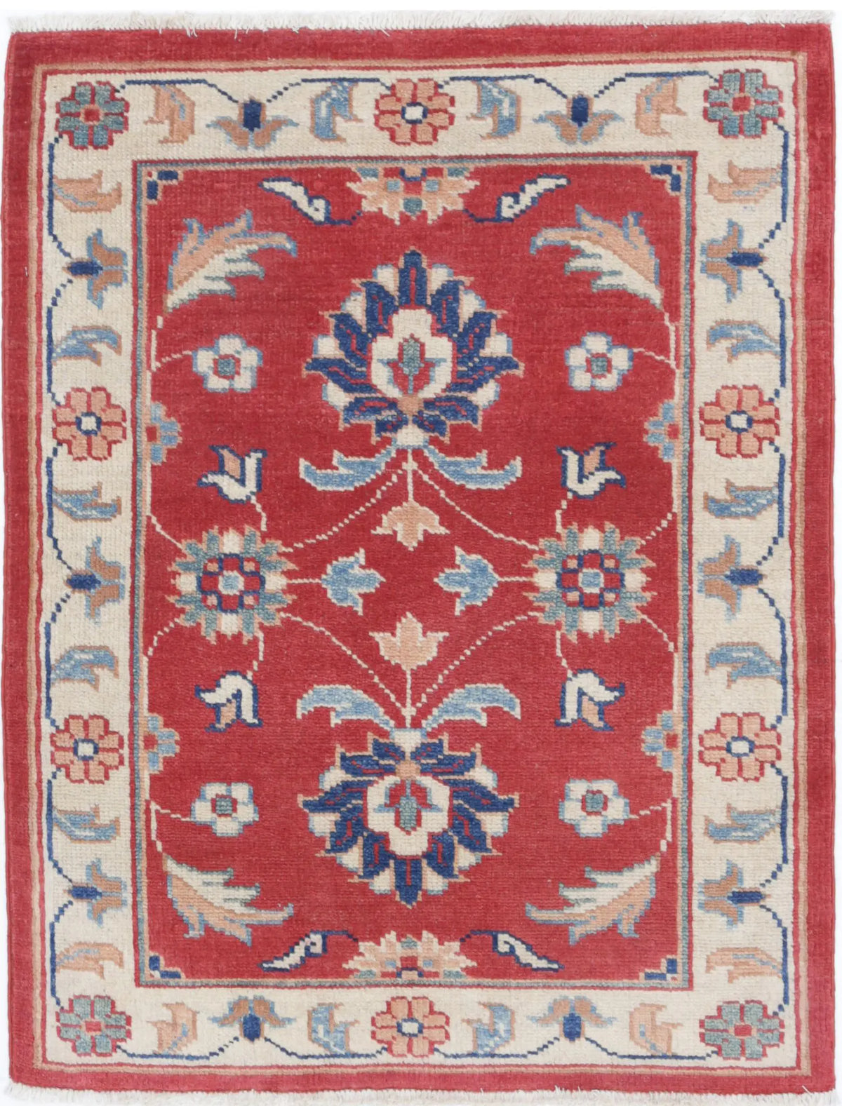 Hand Knotted Ziegler Farhan Gul Wool Rug - 2&#39;7&#39;&#39; x 3&#39;5&#39;&#39;