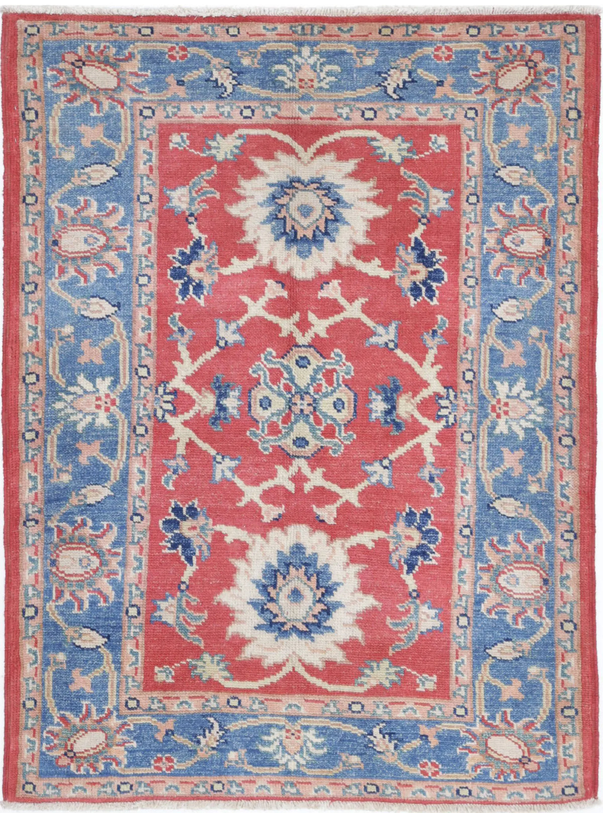 Hand Knotted Ziegler Farhan Gul Wool Rug - 3&#39;1&#39;&#39; x 4&#39;2&#39;&#39;