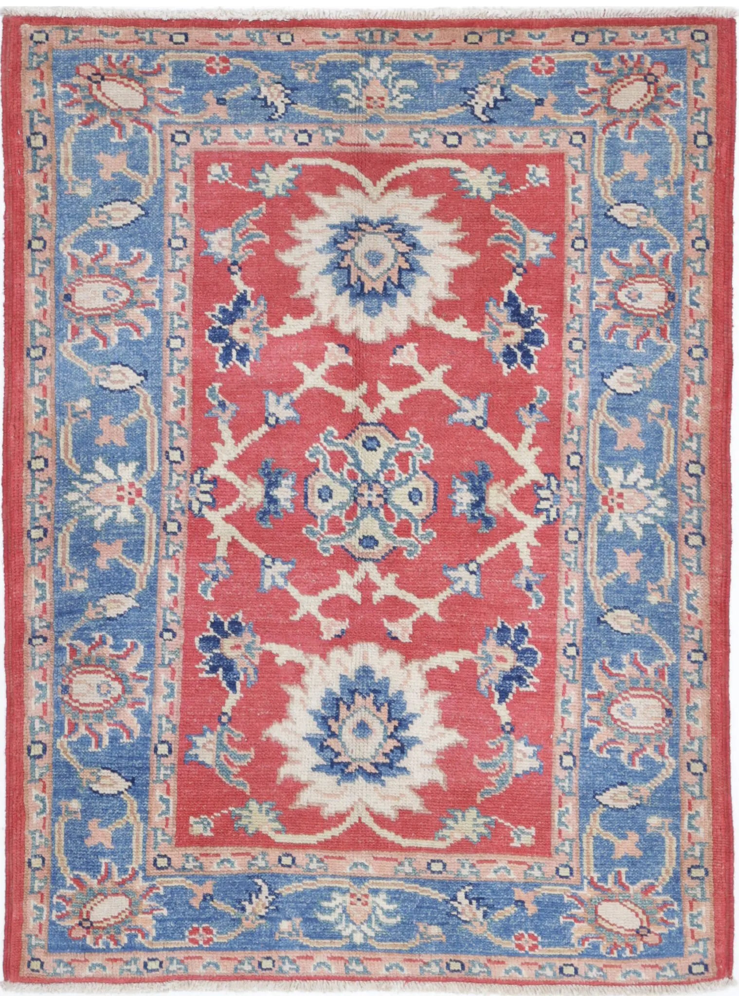 Hand Knotted Ziegler Farhan Gul Wool Rug - 3'1'' x 4'2''