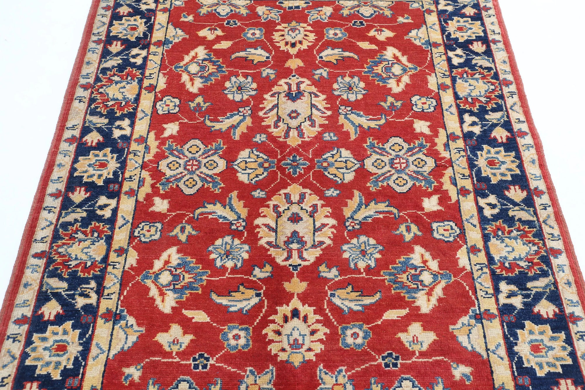 Hand Knotted Ziegler Farhan Gul Wool Rug - 4'1'' x 5'8''