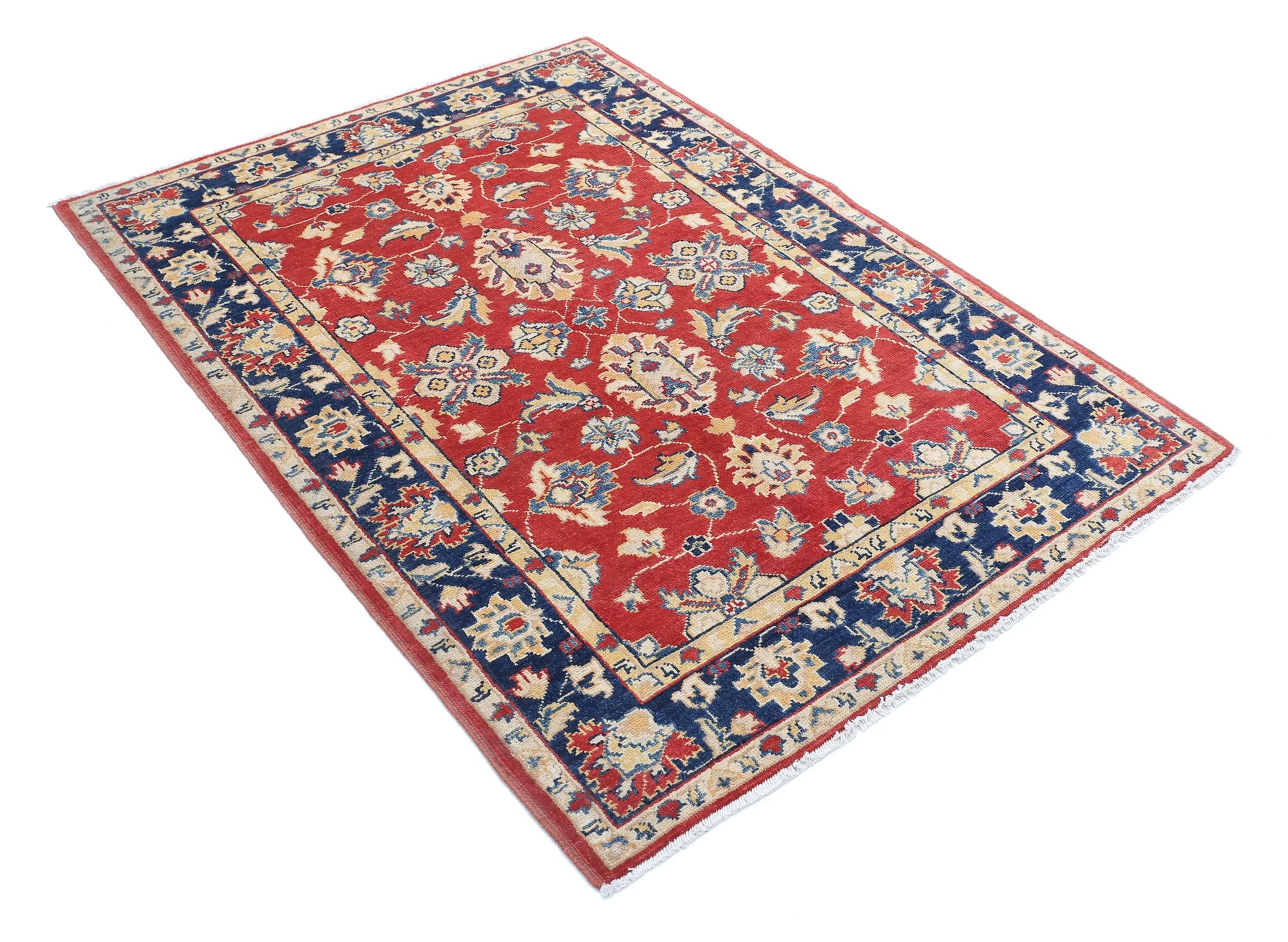 Hand Knotted Ziegler Farhan Gul Wool Rug - 4'1'' x 5'8''