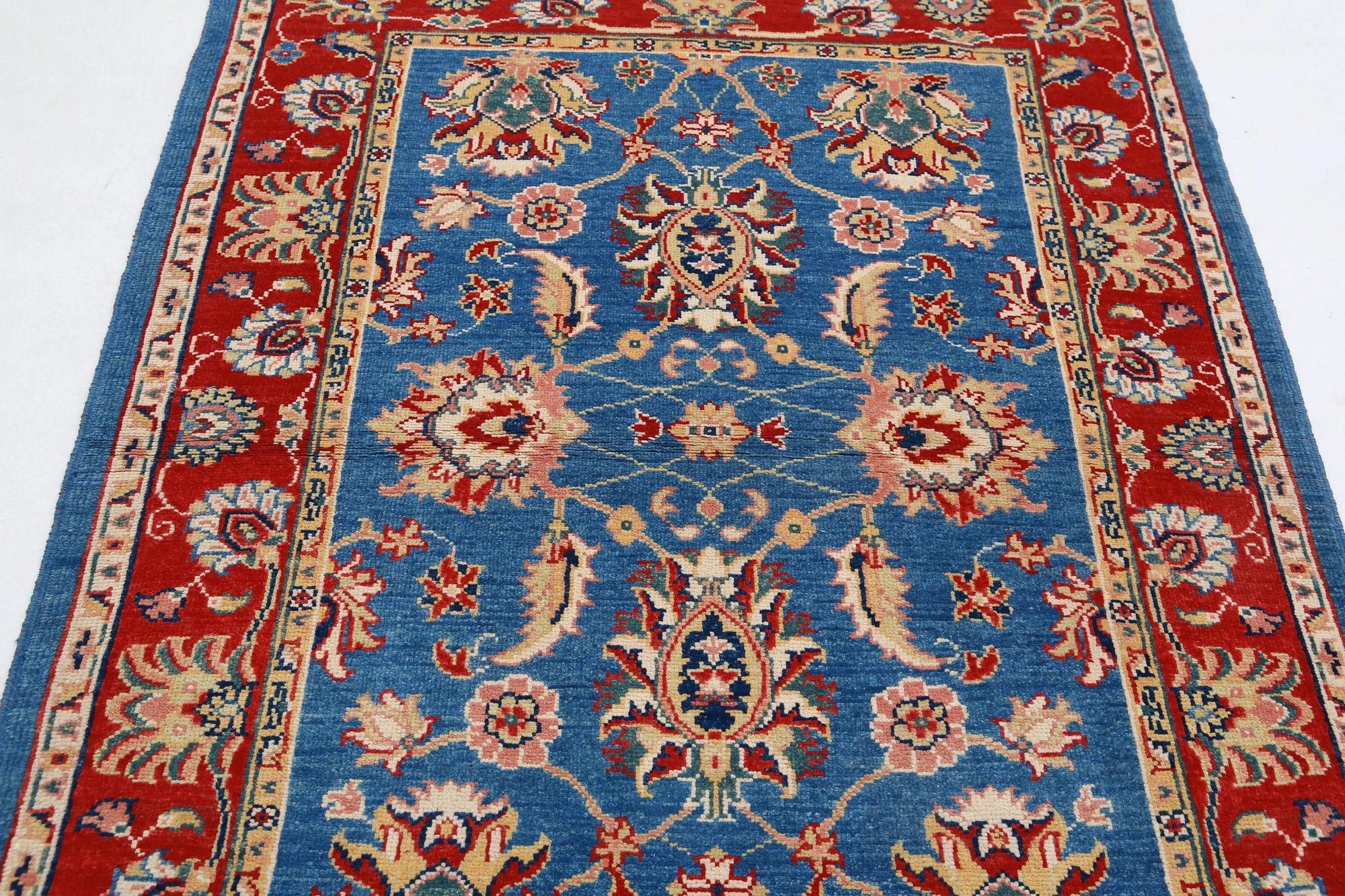 Hand Knotted Ziegler Farhan Gul Wool Rug - 4'2'' x 5'10''