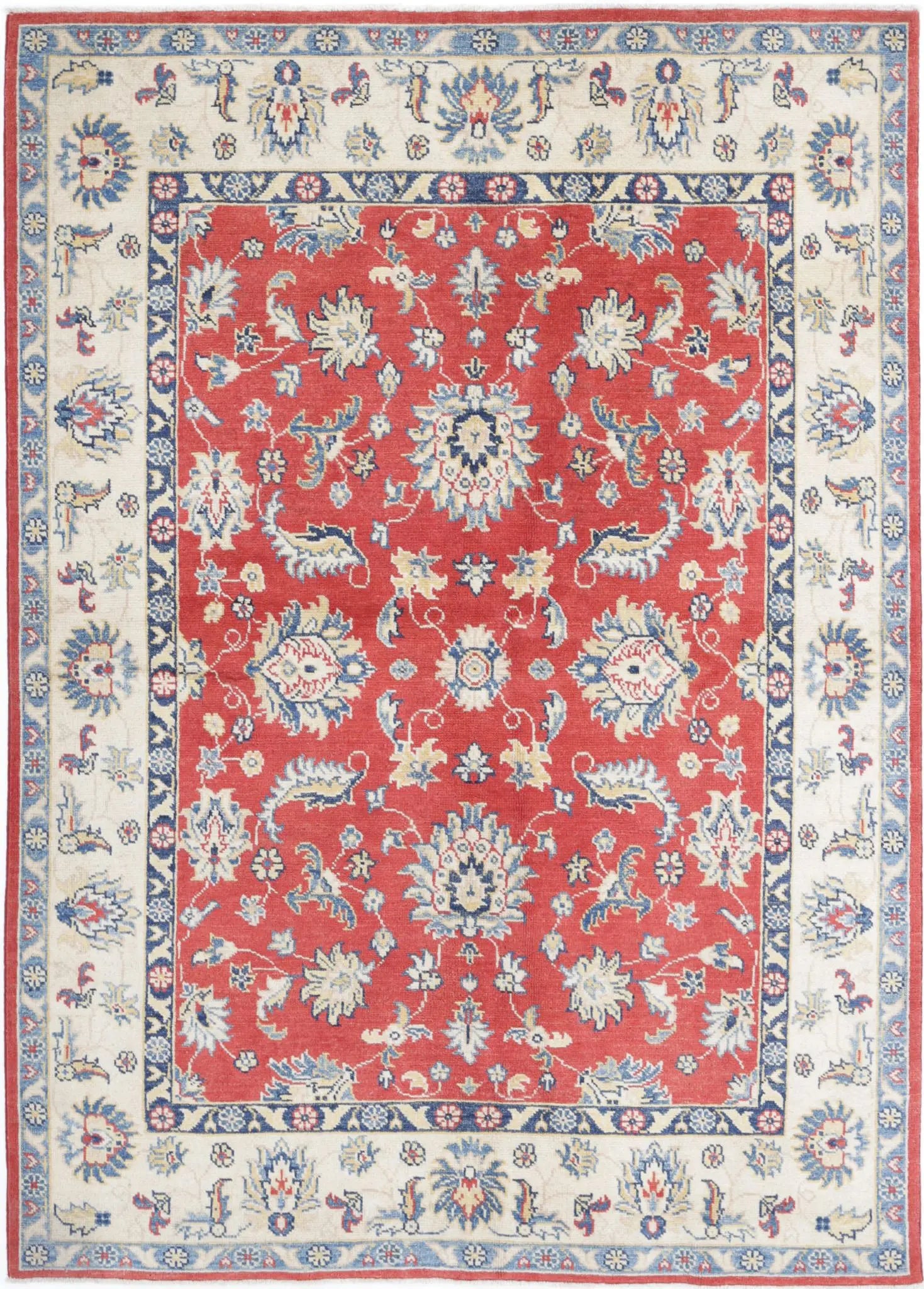 Hand Knotted Ziegler Farhan Gul Wool Rug - 4'8'' x 6'10''