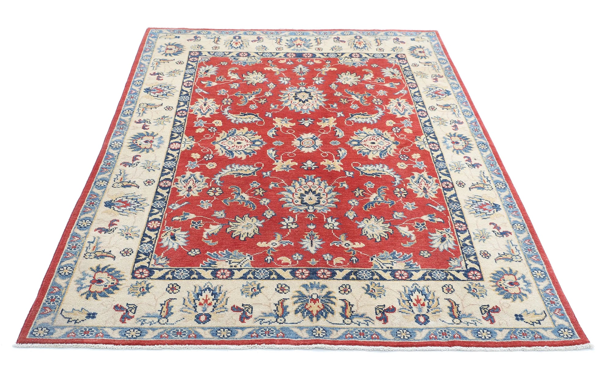 Hand Knotted Ziegler Farhan Gul Wool Rug - 4'8'' x 6'10''