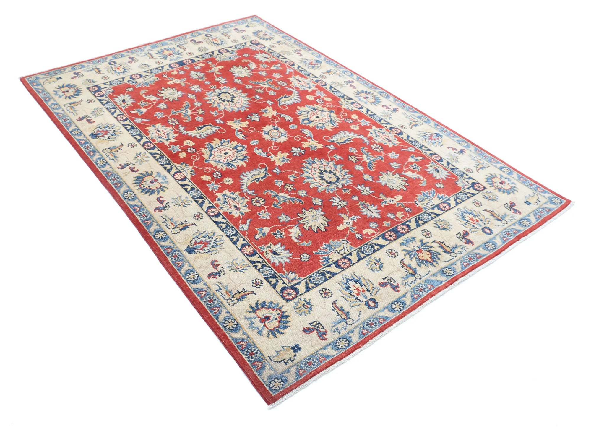 Hand Knotted Ziegler Farhan Gul Wool Rug - 4'8'' x 6'10''