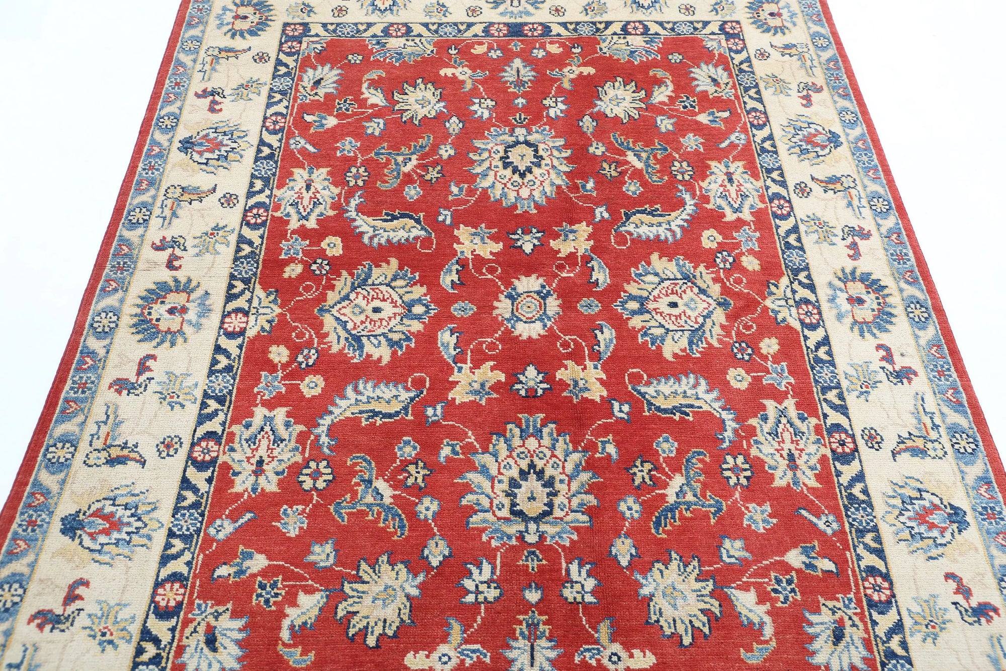 Hand Knotted Ziegler Farhan Gul Wool Rug - 4'8'' x 6'10''