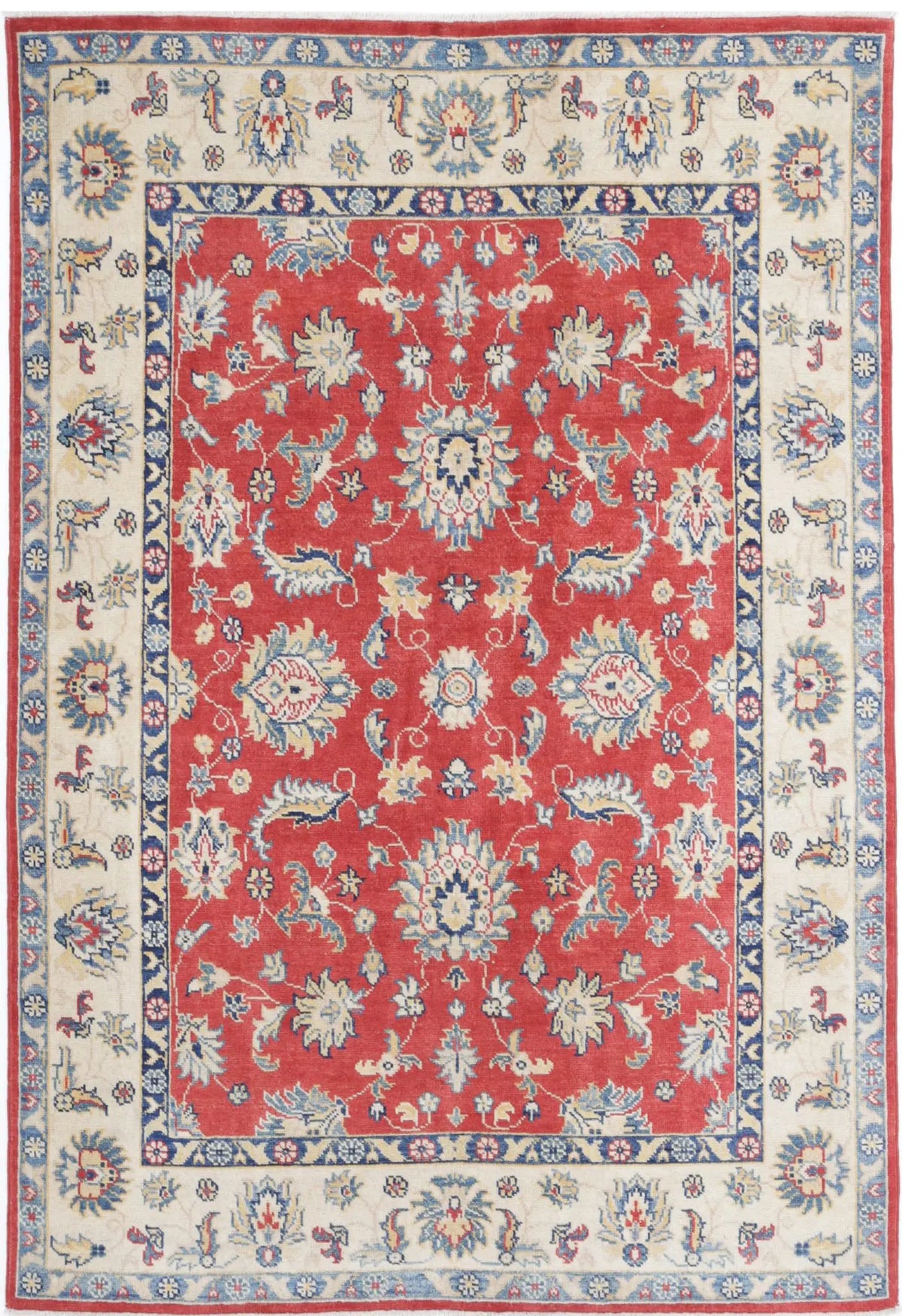 Hand Knotted Ziegler Farhan Gul Wool Rug - 4&#39;8&#39;&#39; x 6&#39;10&#39;&#39;