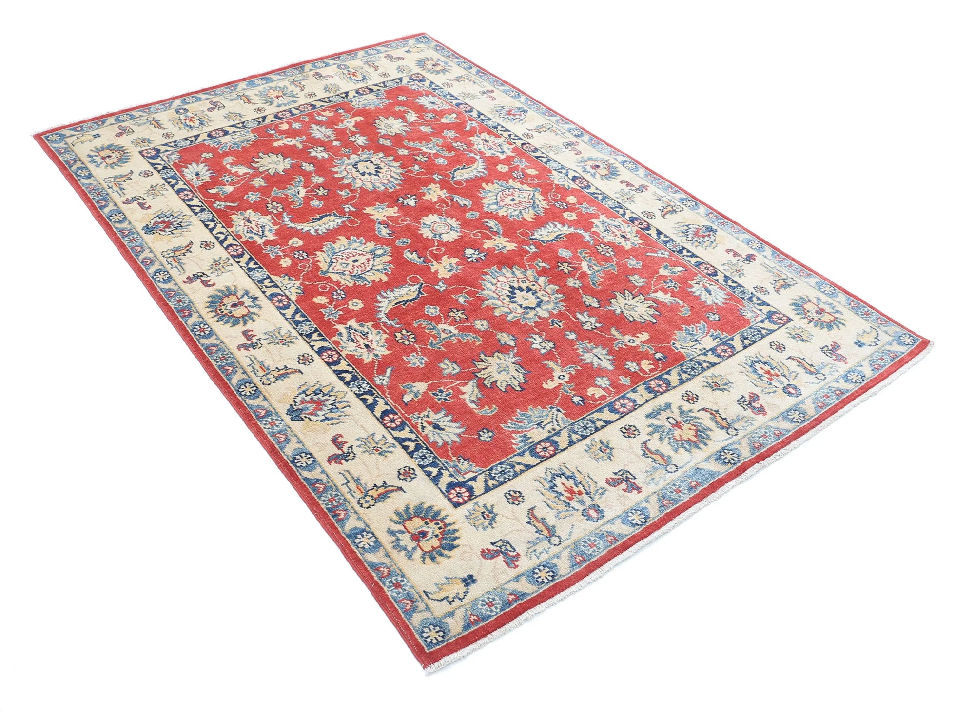 Hand Knotted Ziegler Farhan Gul Wool Rug - 4'8'' x 6'10''