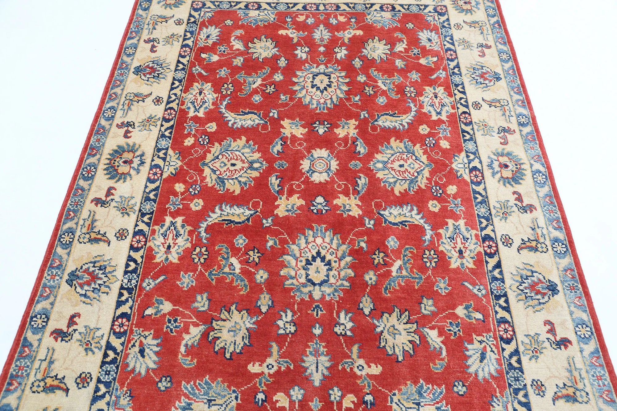 Hand Knotted Ziegler Farhan Gul Wool Rug - 4'8'' x 6'10''