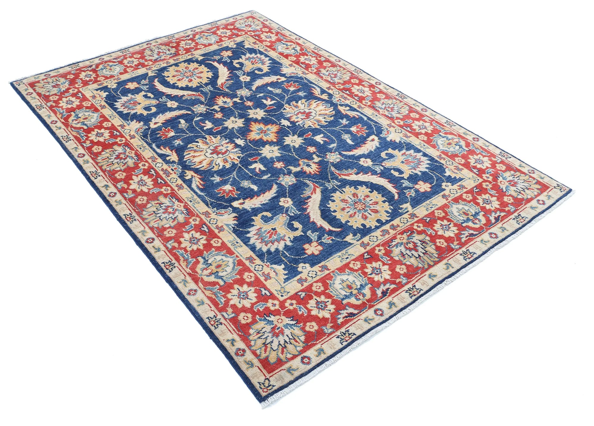 Tapis en laine Ziegler Farhan Gul noué à la main - 4'8'' x 6'9''