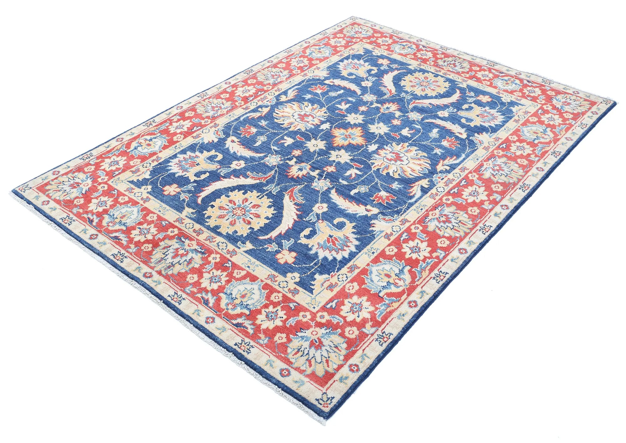 Tapis en laine Ziegler Farhan Gul noué à la main - 4'8'' x 6'9''