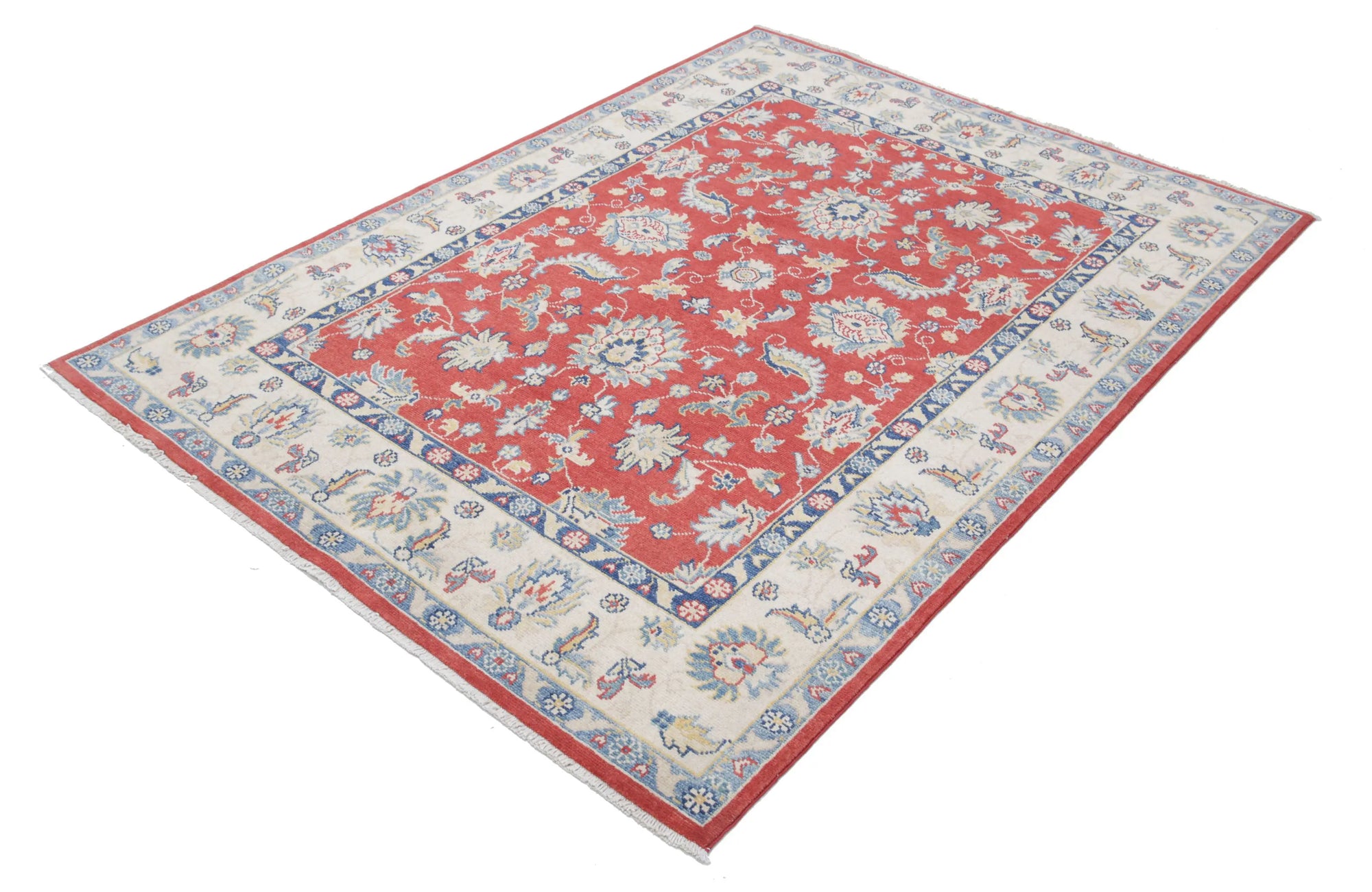 Hand Knotted Ziegler Farhan Gul Wool Rug - 4'9'' x 6'5''