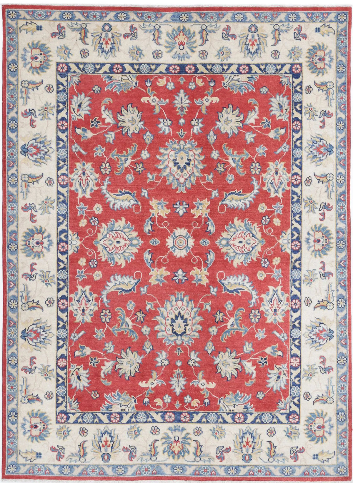 Hand Knotted Ziegler Farhan Gul Wool Rug - 4&#39;9&#39;&#39; x 6&#39;8&#39;&#39;