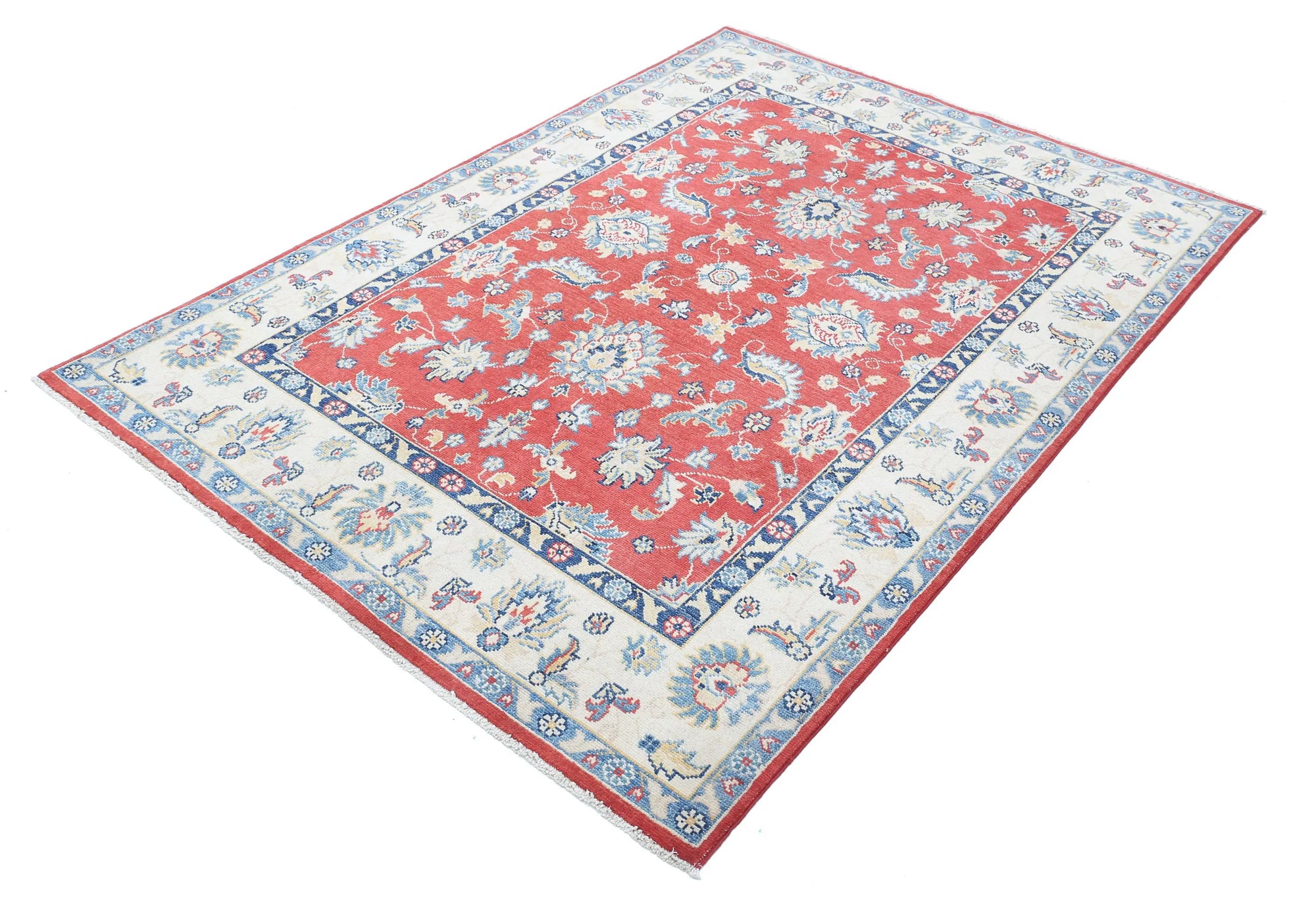 Hand Knotted Ziegler Farhan Gul Wool Rug - 4'9'' x 6'8''