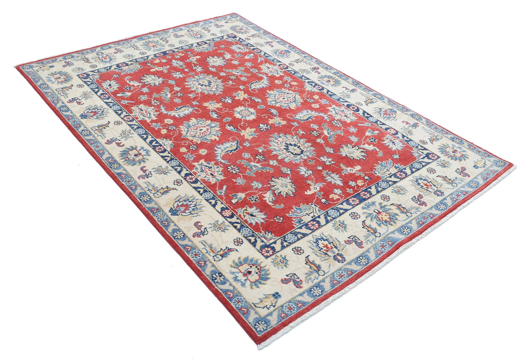 Hand Knotted Ziegler Farhan Gul Wool Rug - 4'9'' x 6'8''