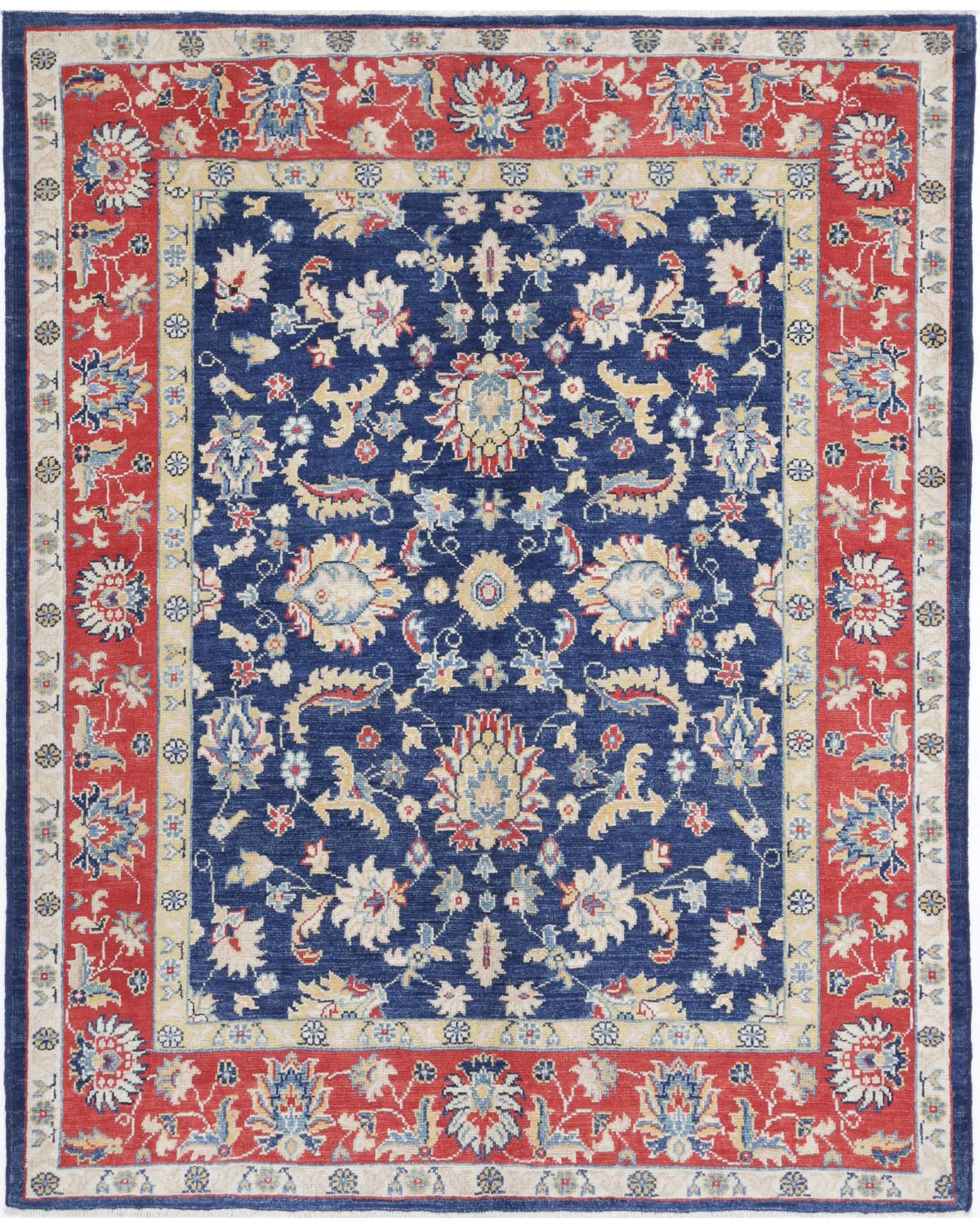 Hand Knotted Ziegler Farhan Gul Wool Rug - 5&#39;0&#39;&#39; x 6&#39;4&#39;&#39;