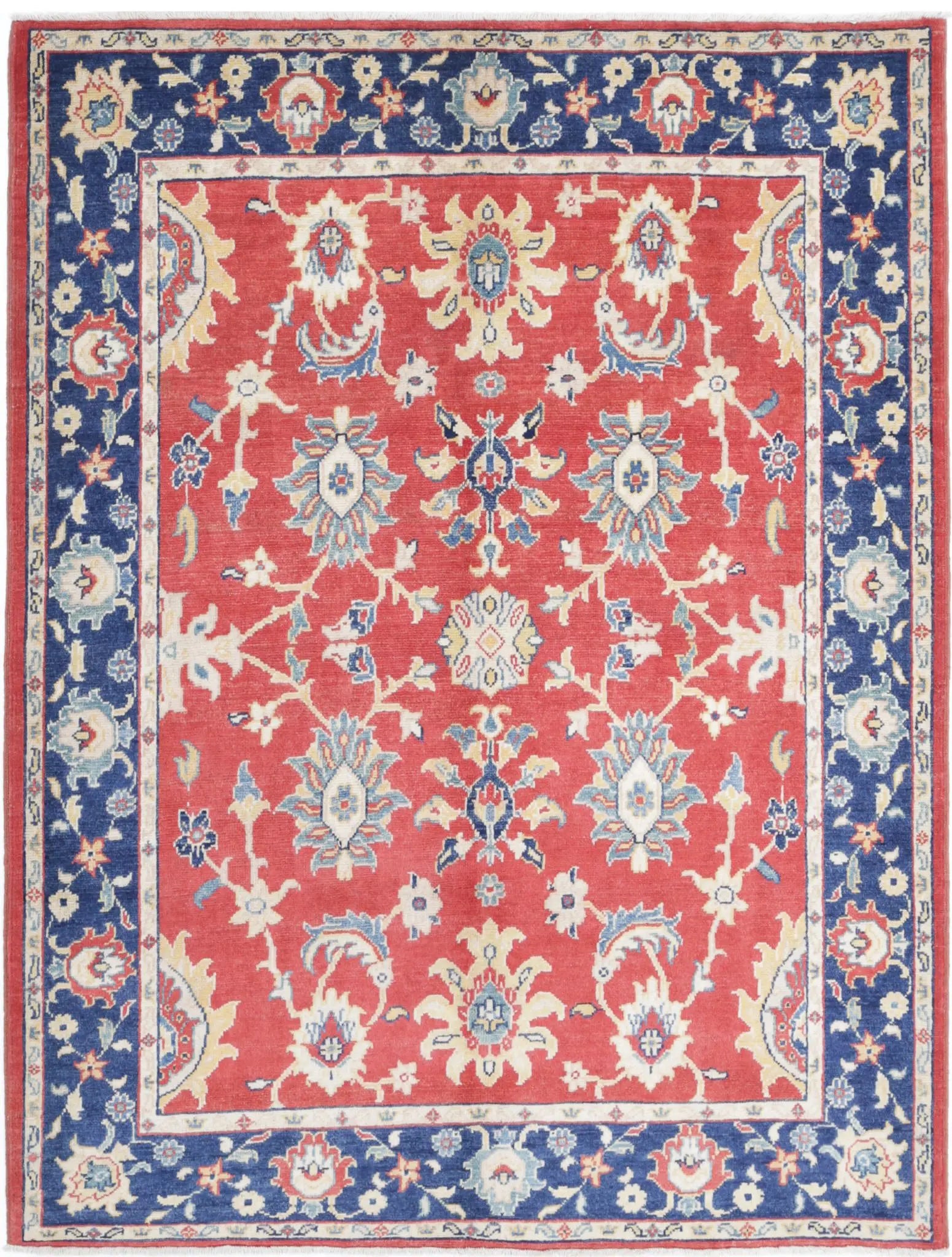 Tapis en laine Ziegler Farhan Gul noué à la main - 5'0'' x 6'5''