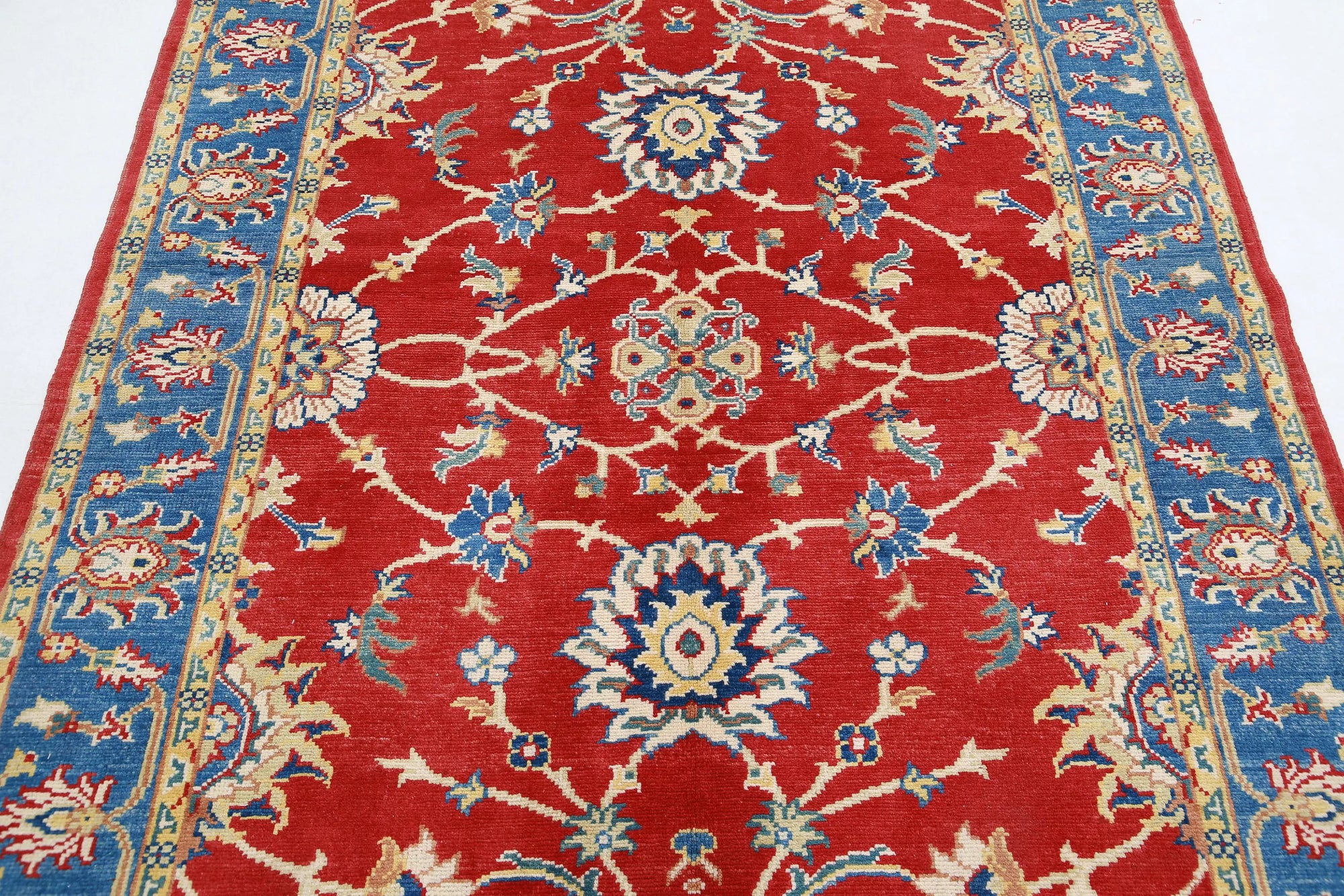 Hand Knotted Ziegler Farhan Gul Wool Rug - 5'0'' x 6'5''