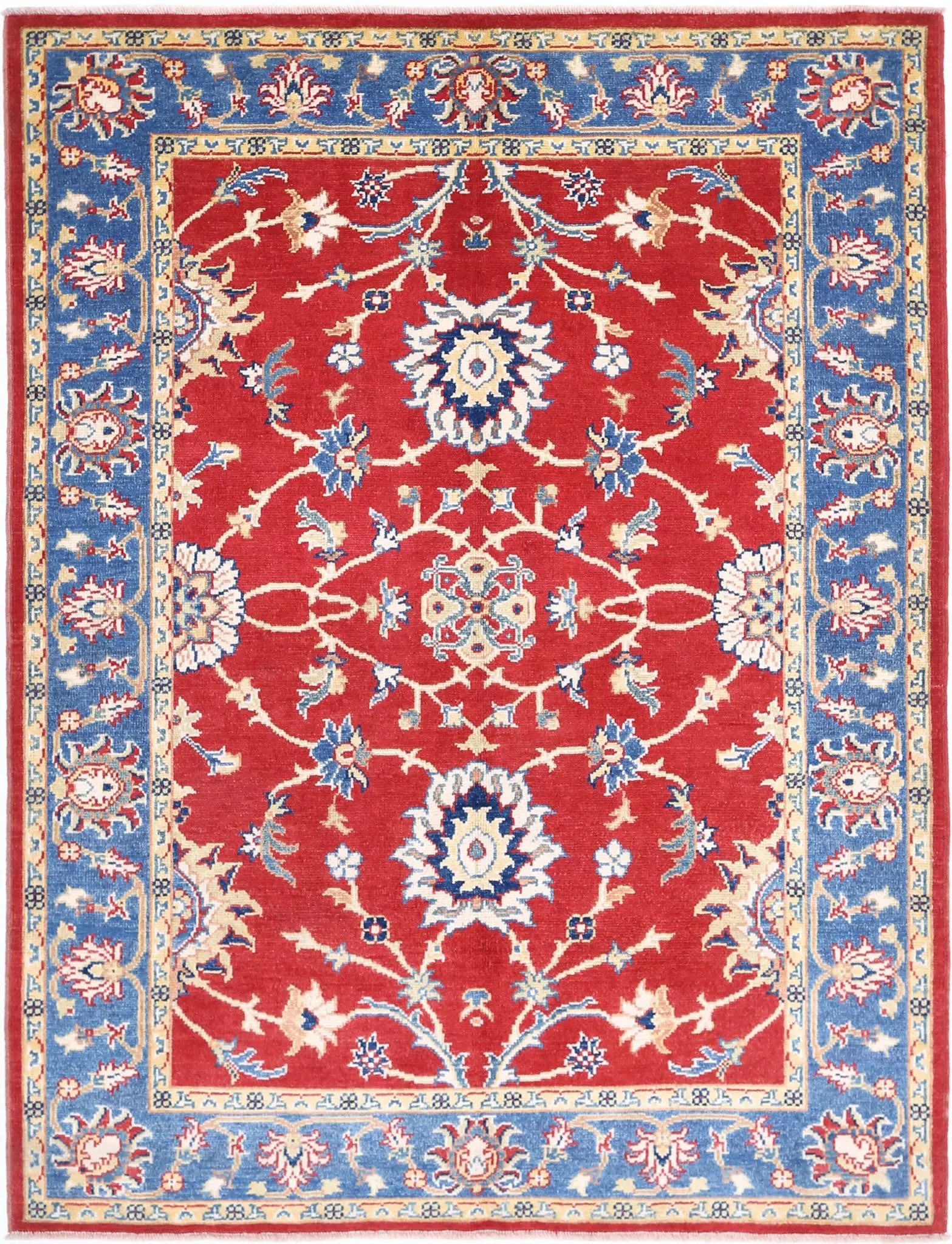 Tapis en laine Ziegler Farhan Gul noué à la main - 5'1'' x 6'6''