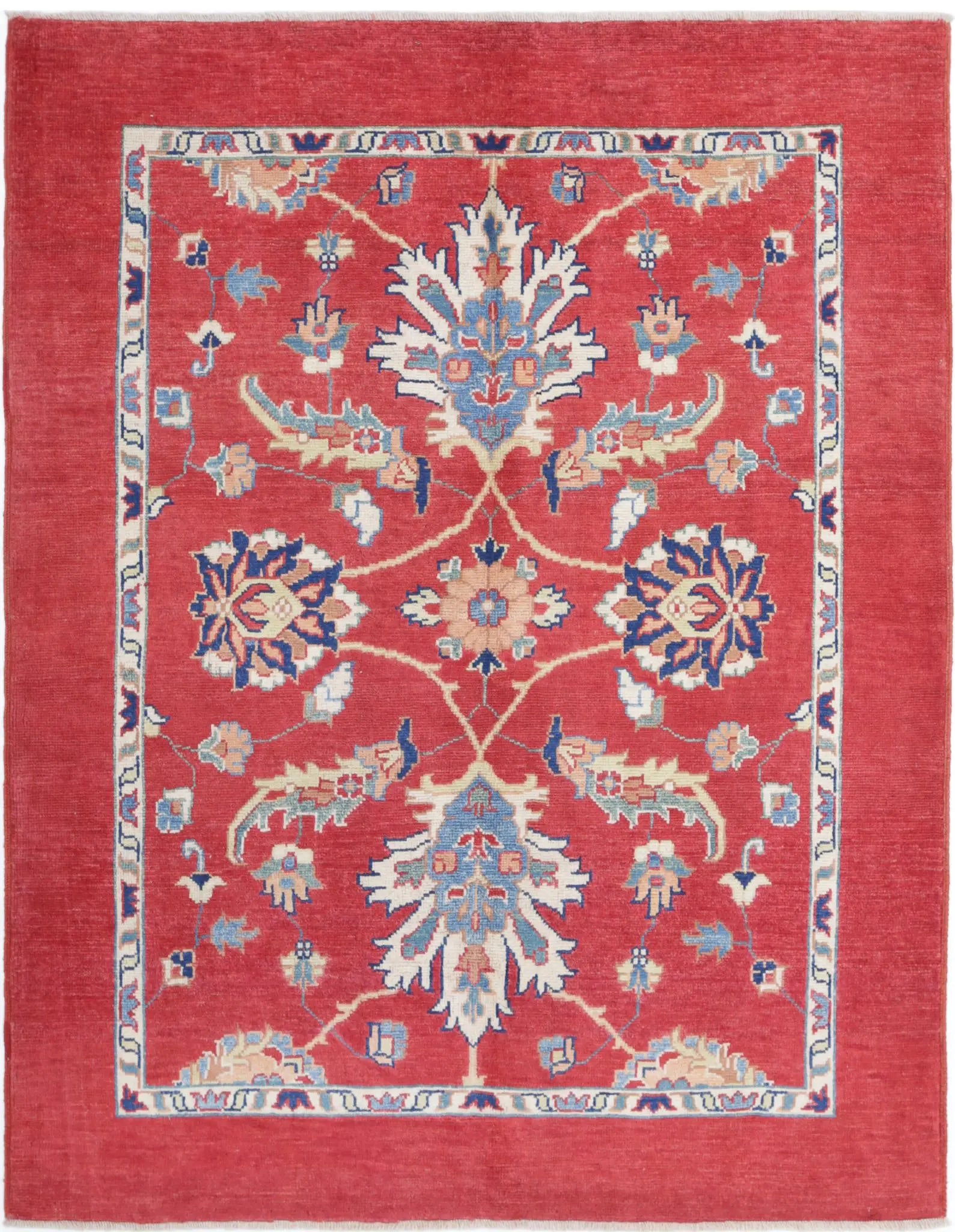 Tapis en laine Ziegler Farhan Gul noué à la main - 5'1'' x 6'7''