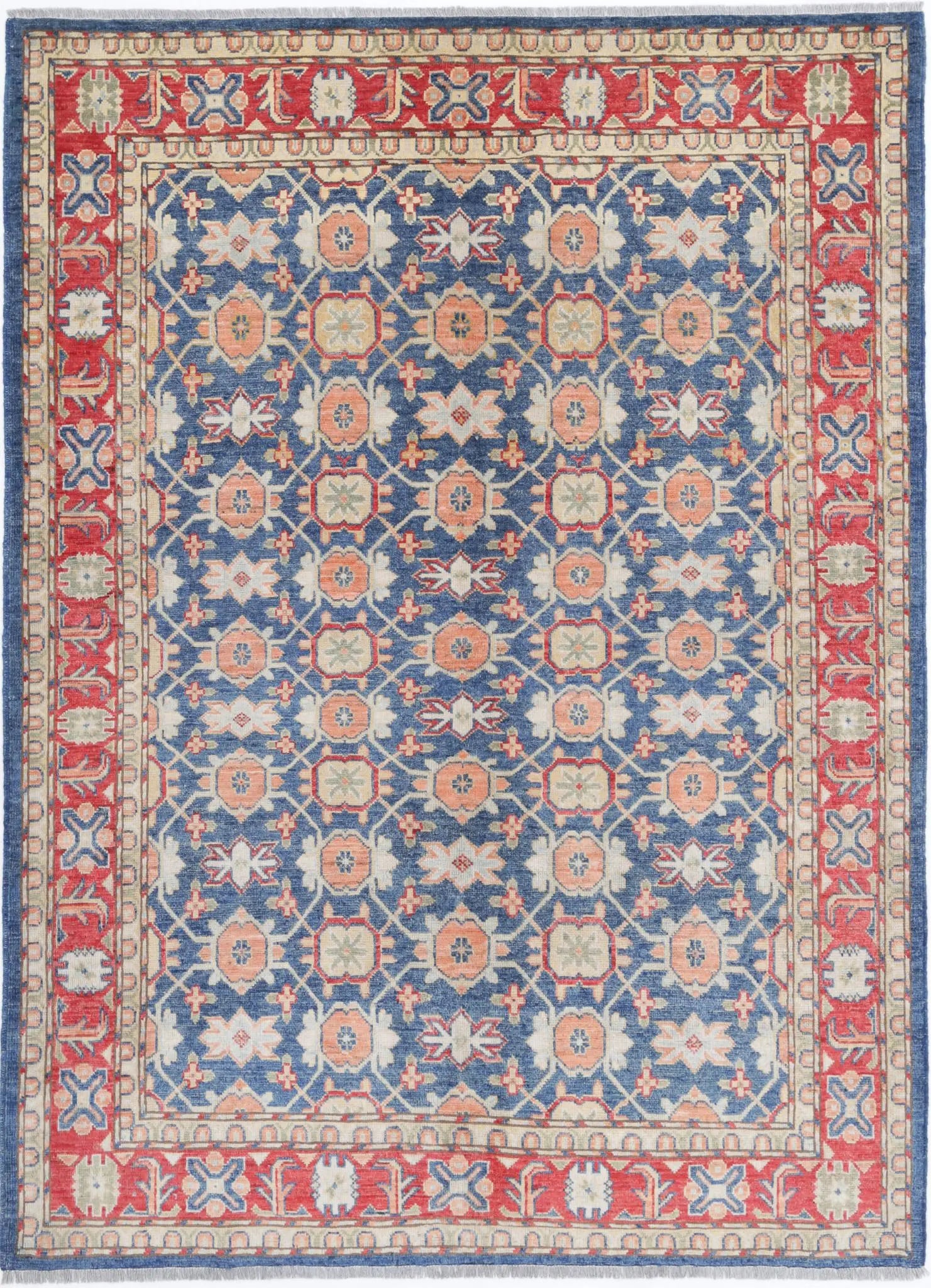 Tapis en laine Ziegler Farhan Gul noué à la main - 5'1'' x 7'3''