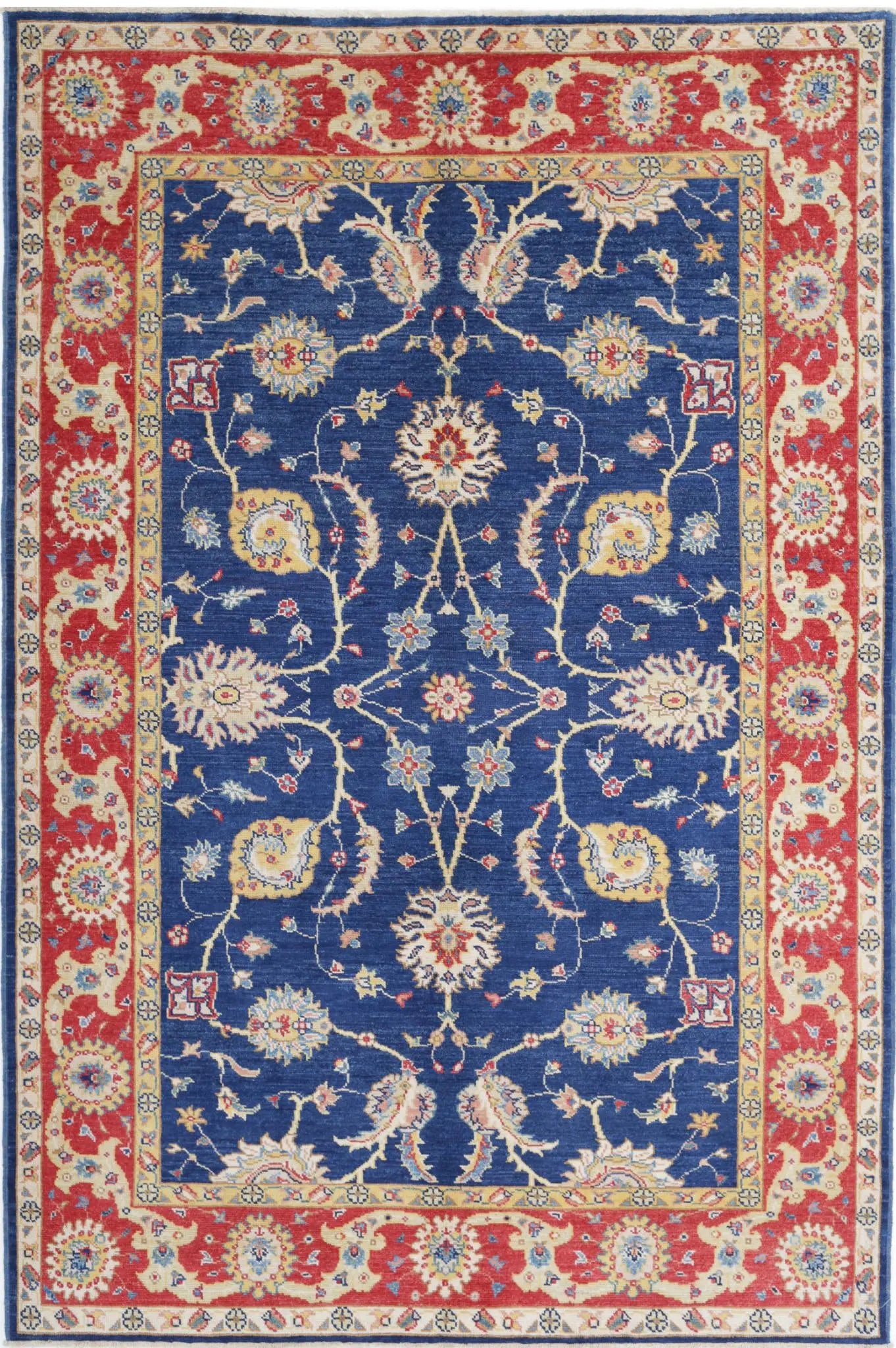 Tapis en laine Ziegler Farhan Gul noué à la main - 6'2'' x 9'2''