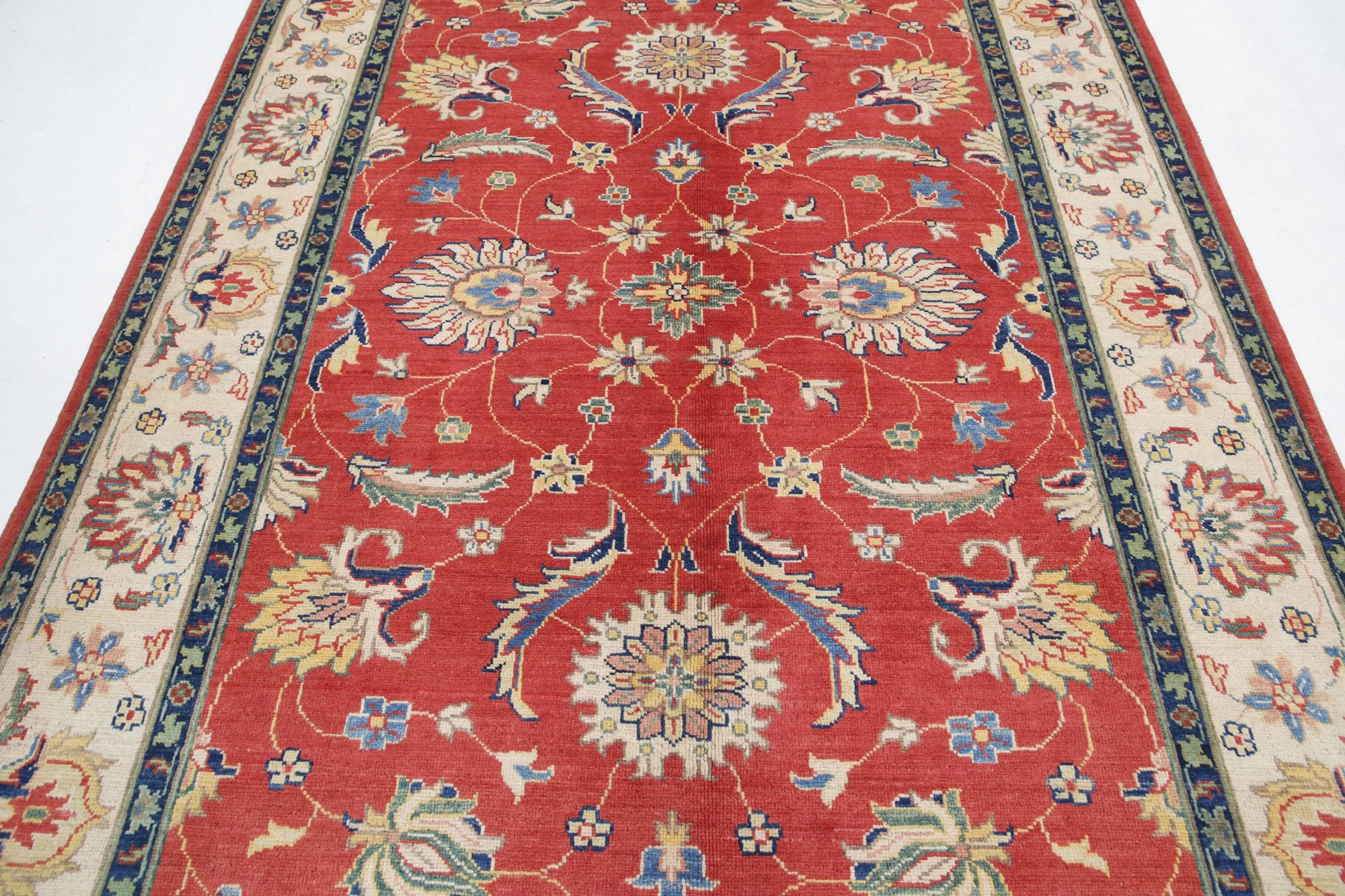 Hand Knotted Ziegler Farhan Gul Wool Rug - 6'5'' x 9'8''