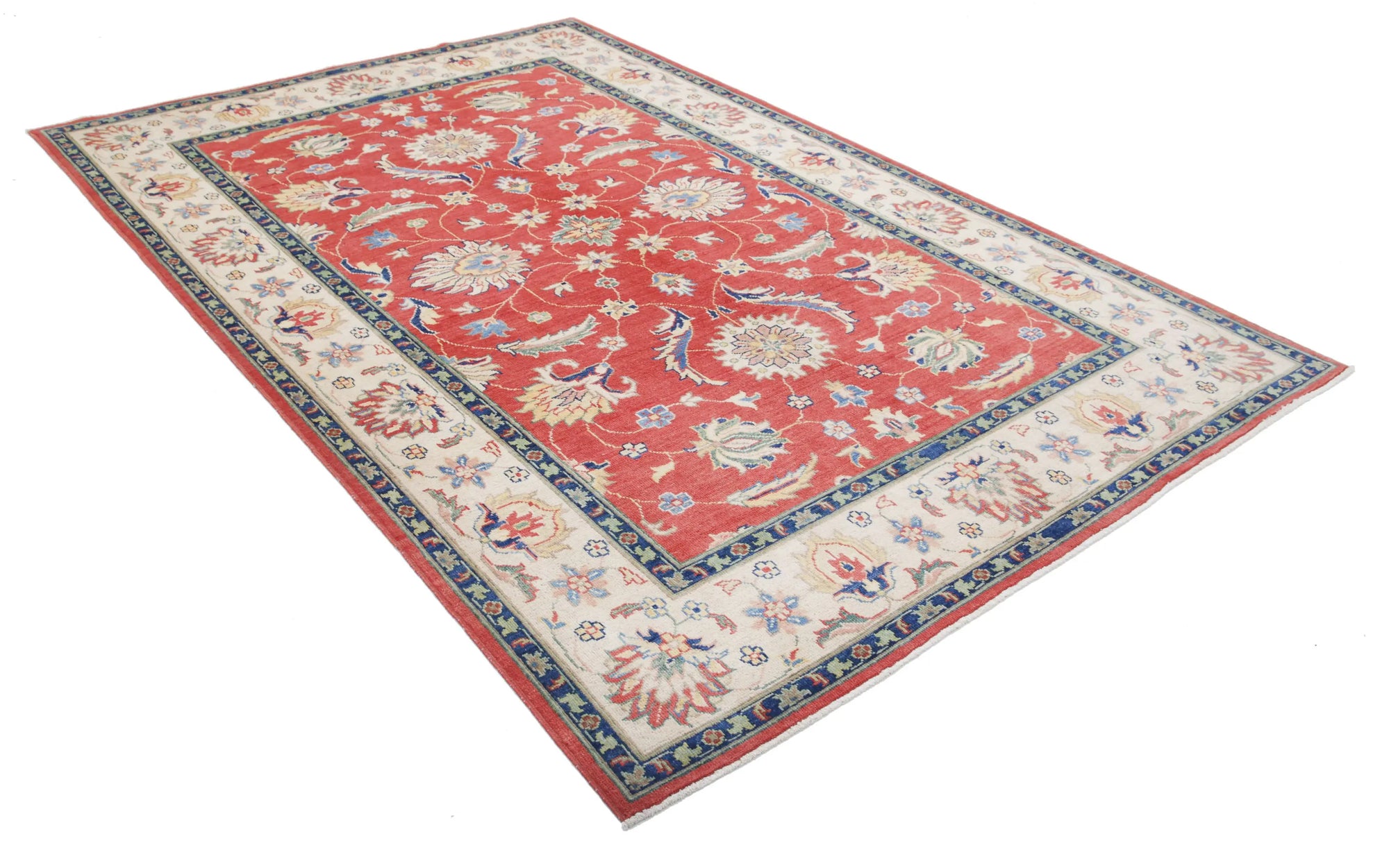 Hand Knotted Ziegler Farhan Gul Wool Rug - 6'5'' x 9'8''