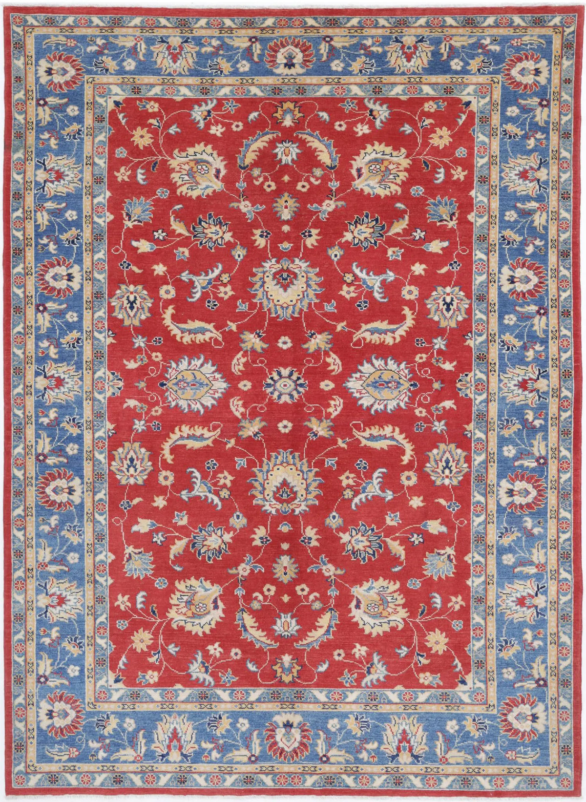 Hand Knotted Ziegler Farhan Gul Wool Rug - 6&#39;6&#39;&#39; x 9&#39;3&#39;&#39;