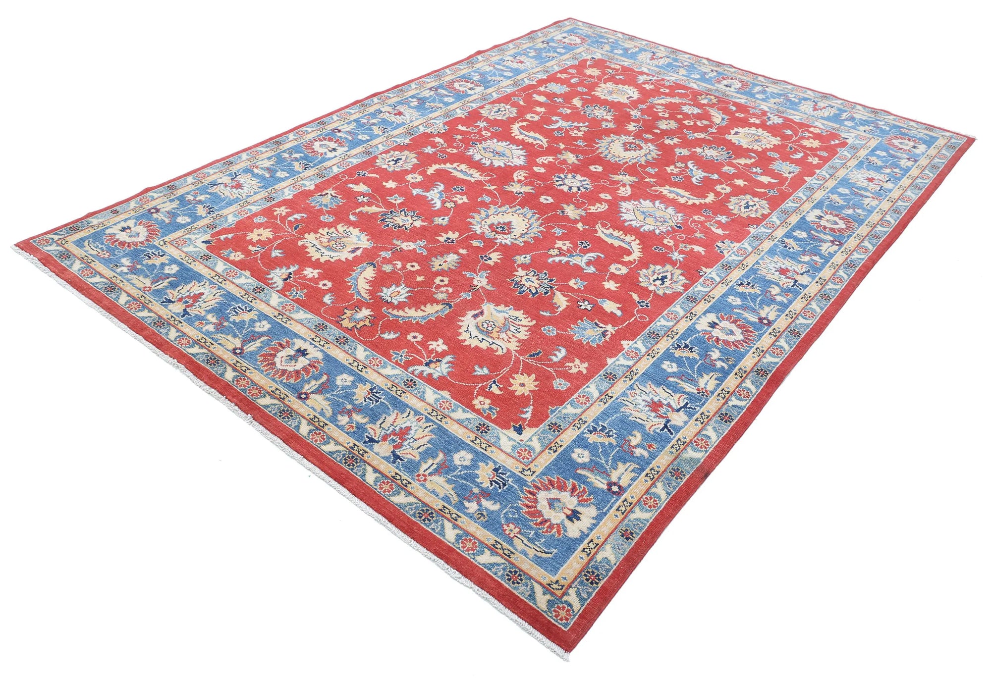 Hand Knotted Ziegler Farhan Gul Wool Rug - 6'6'' x 9'3''