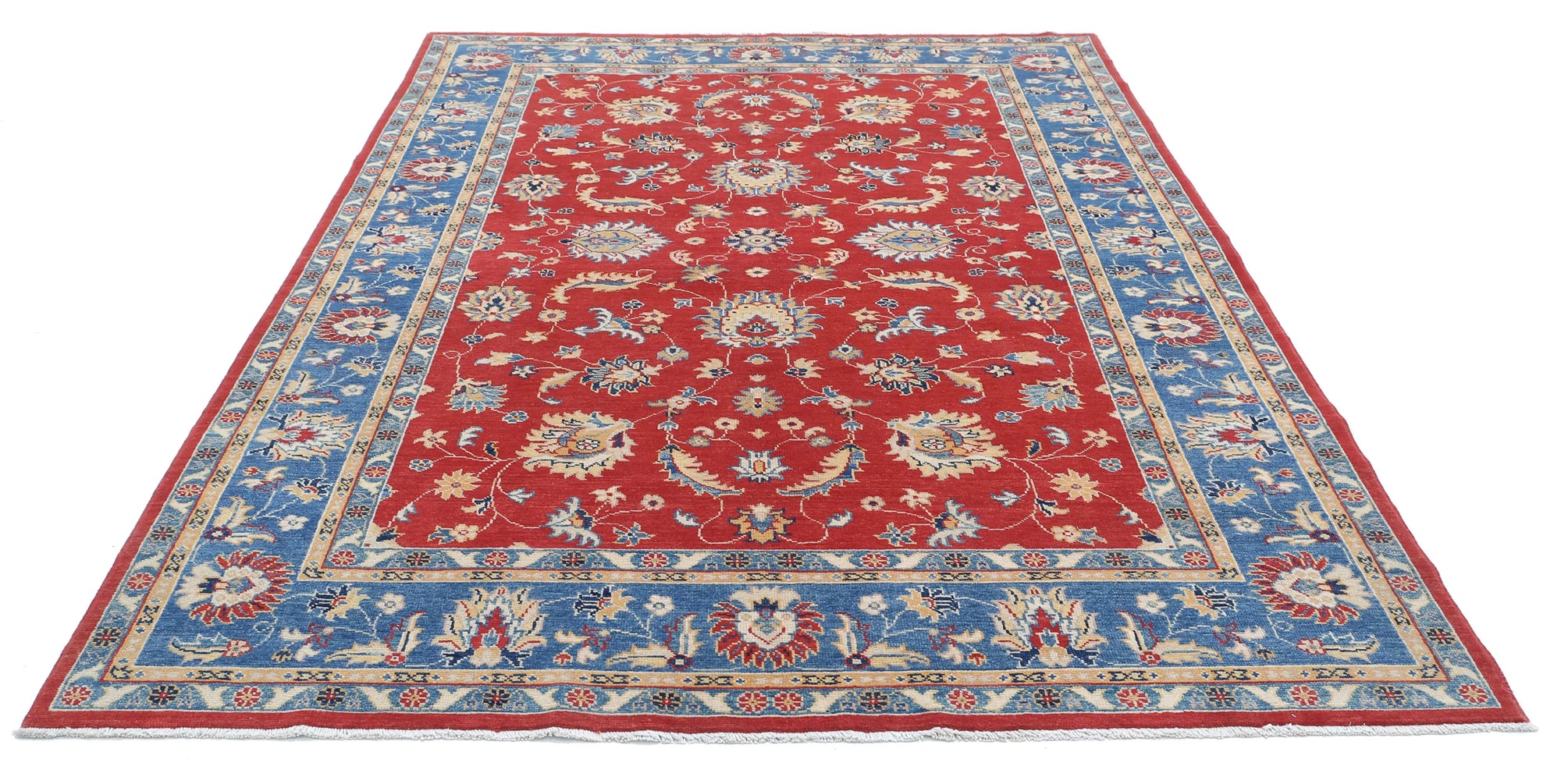 Hand Knotted Ziegler Farhan Gul Wool Rug - 6'6'' x 9'3''