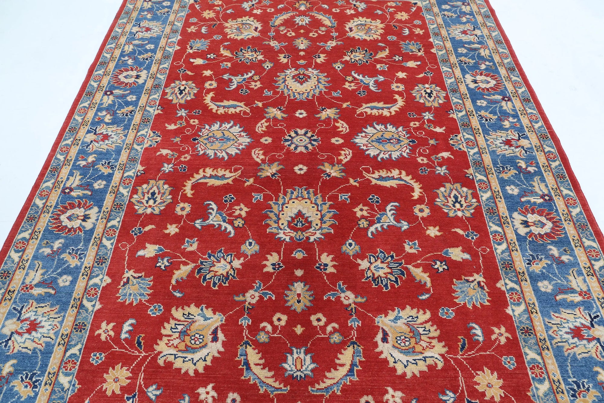 Hand Knotted Ziegler Farhan Gul Wool Rug - 6'6'' x 9'3''