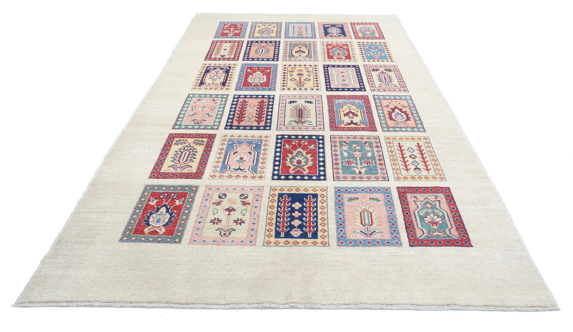 Hand Knotted Ziegler Farhan Gul Wool Rug - 6'7'' x 11'2''