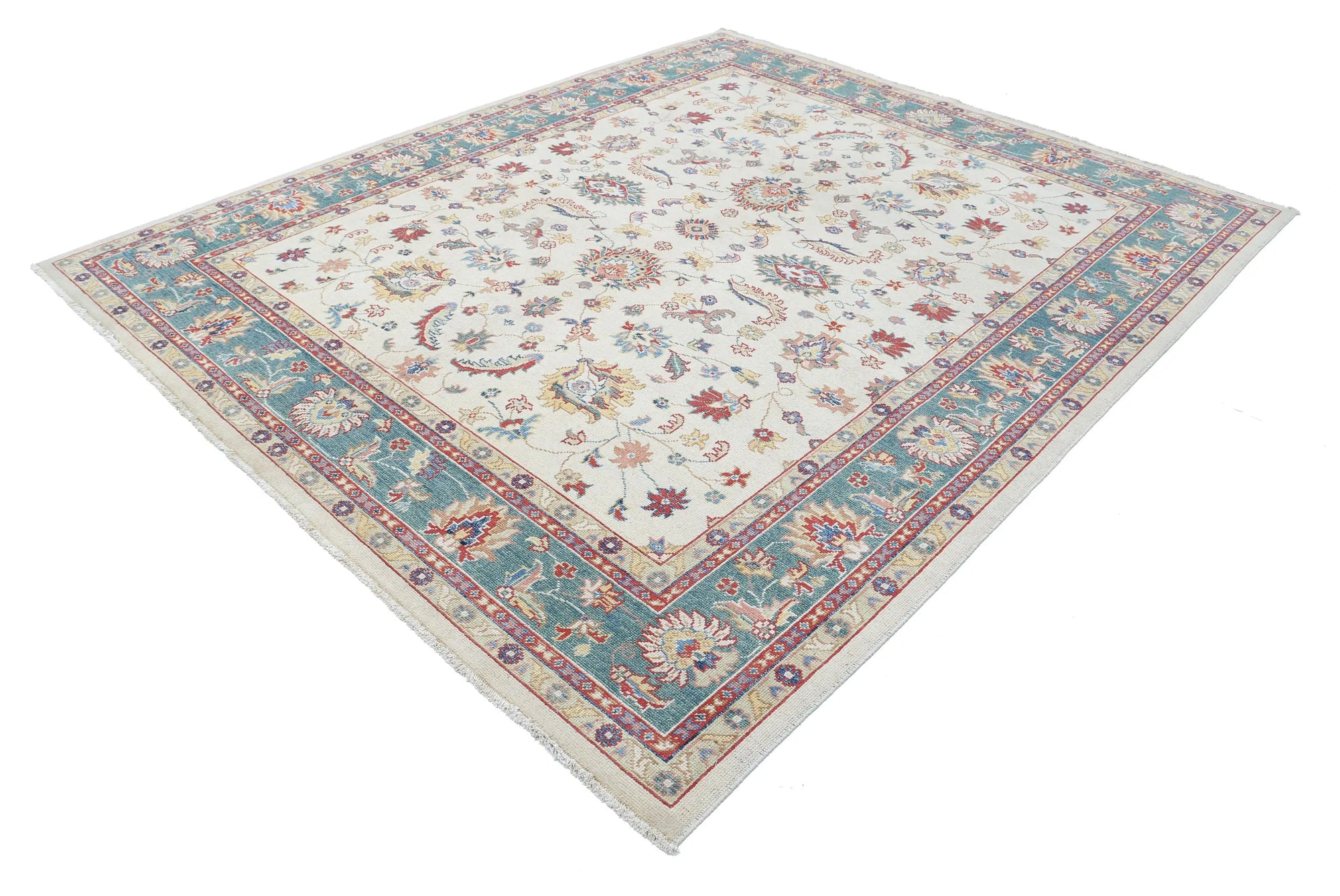 Tapis en laine Ziegler Farhan Gul noué à la main - 8'0'' x 9'6''