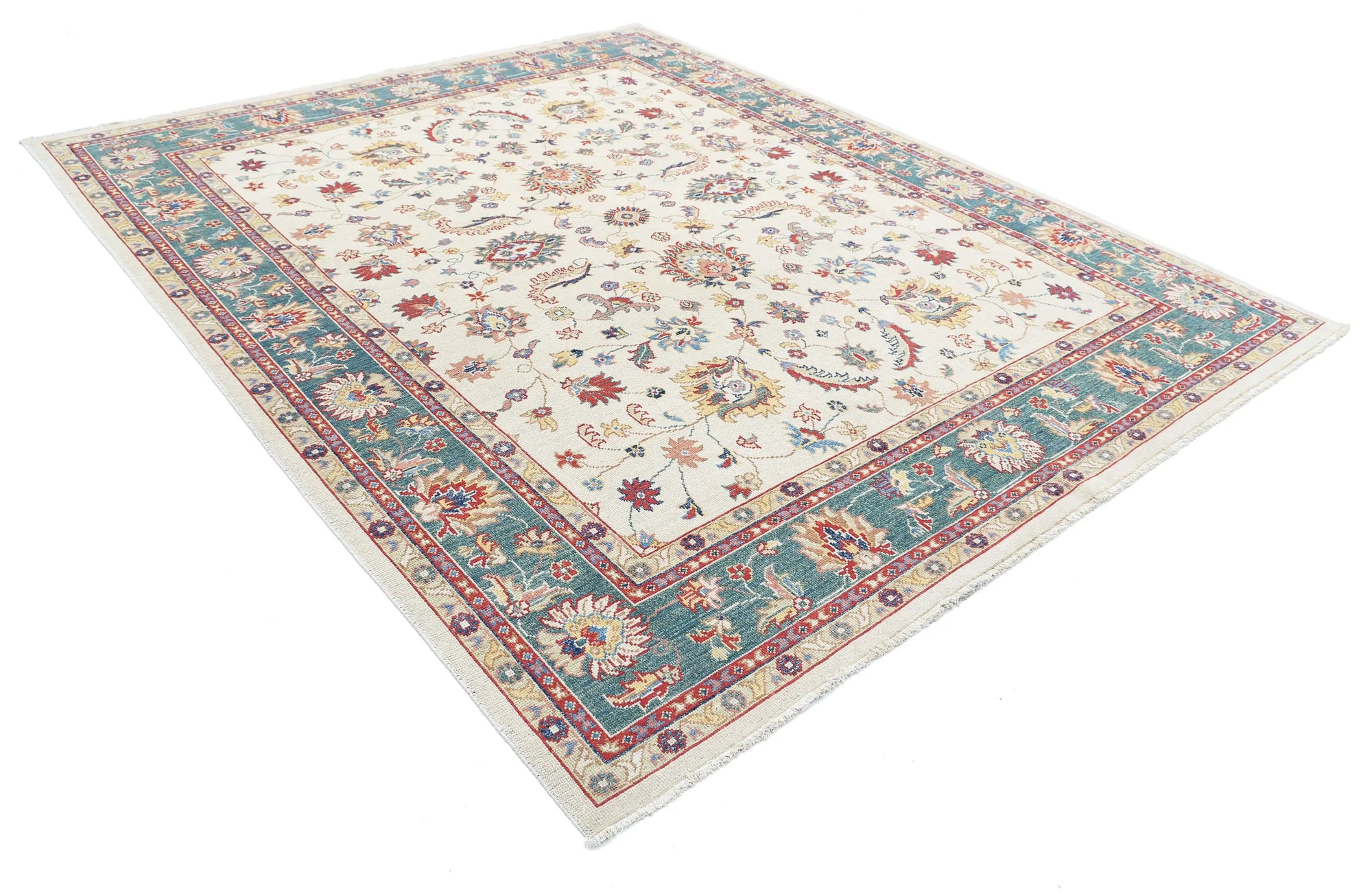 Tapis en laine Ziegler Farhan Gul noué à la main - 8'0'' x 9'6''