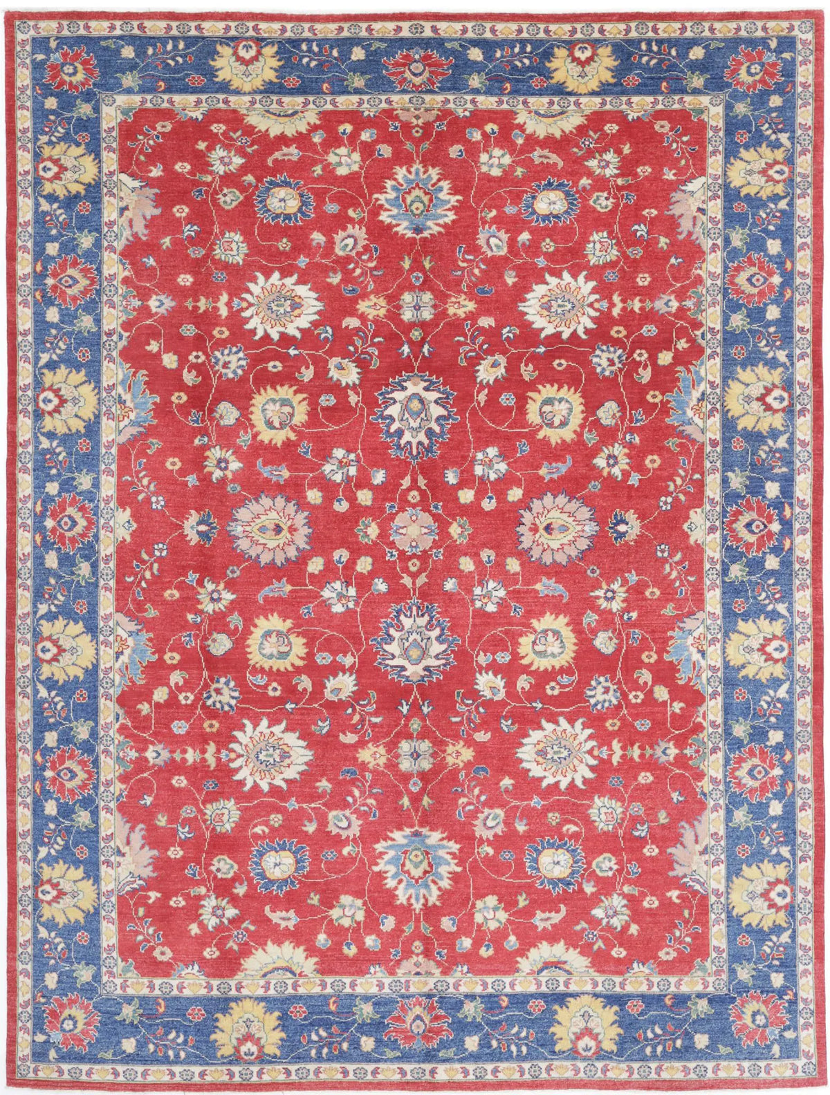 Hand Knotted Ziegler Farhan Gul Wool Rug - 8&#39;11&#39;&#39; x 11&#39;8&#39;&#39;